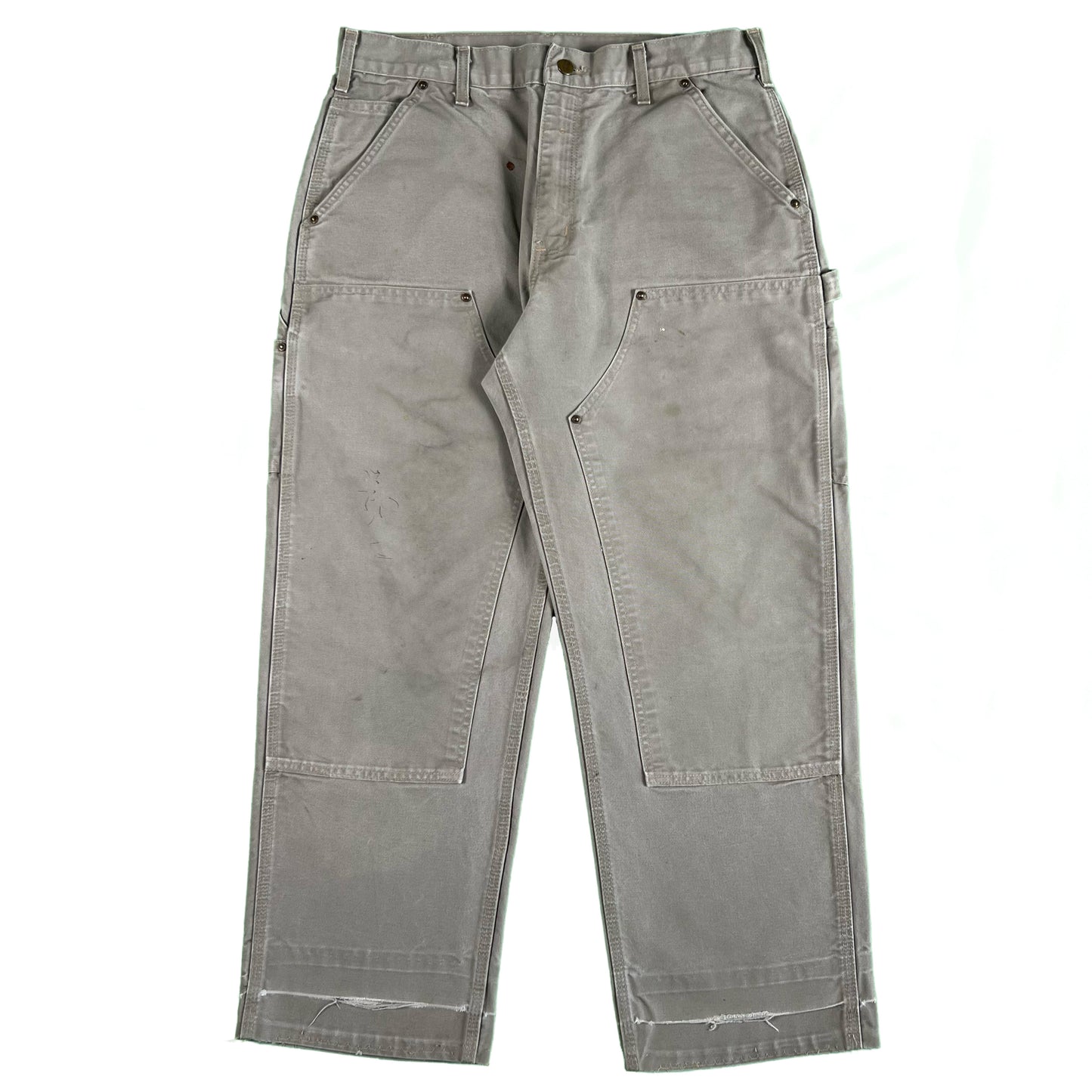 00s Carhartt Taupe Grey Double Knees- 33x28.5