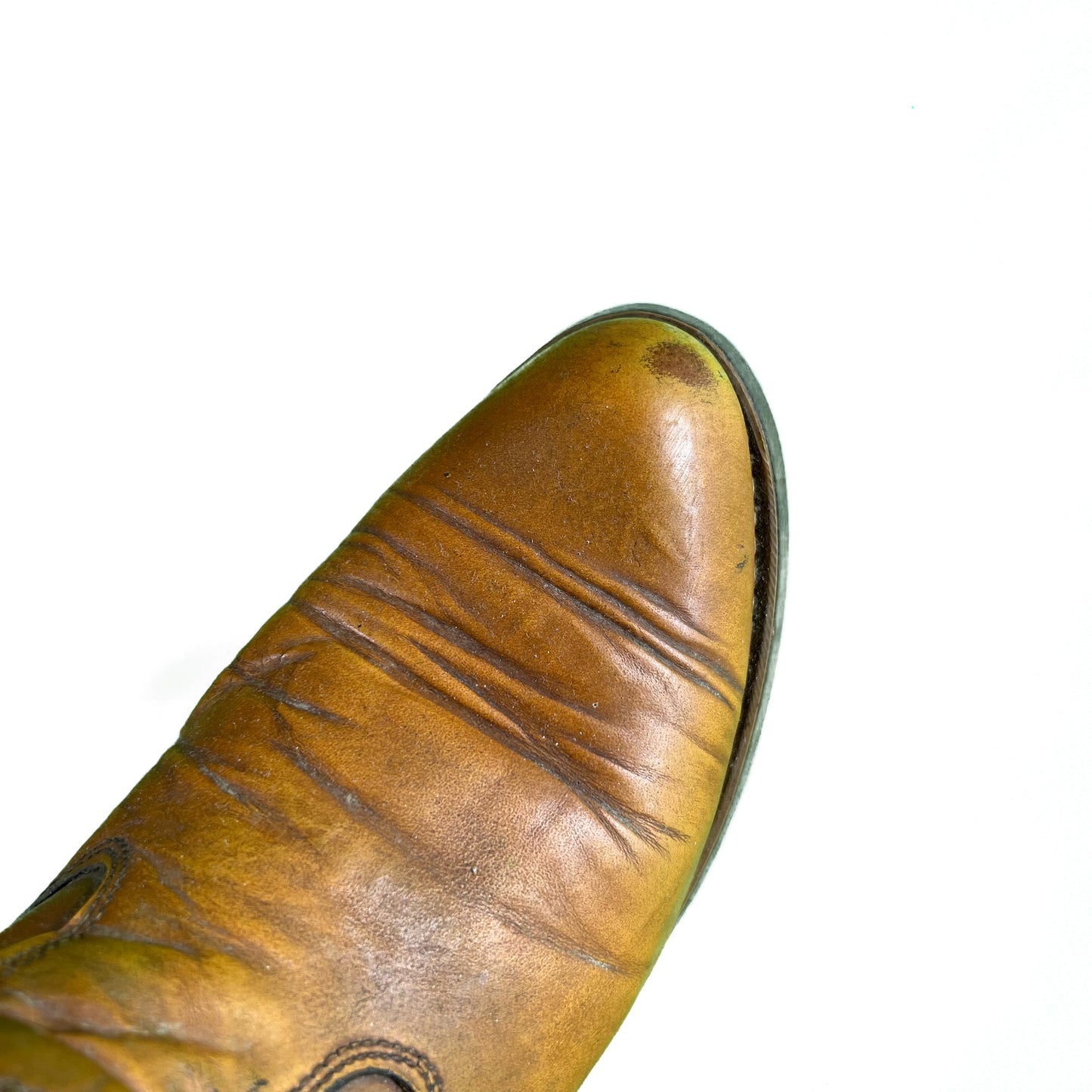 70s Dark Tan Cowboy Boots- 8 M's, 9.5 W's