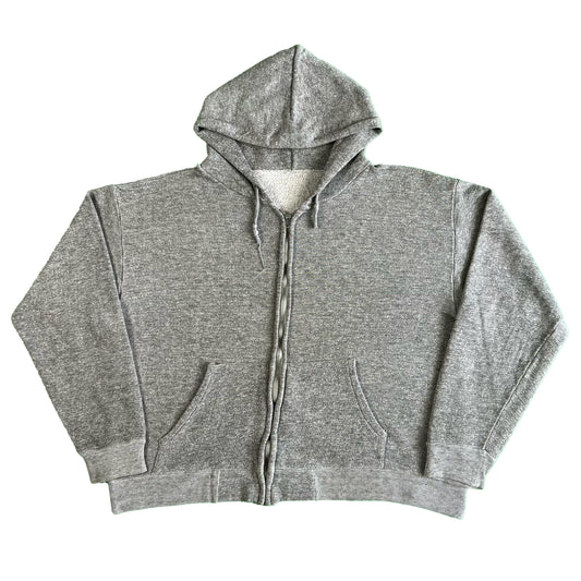 Vintage Blank Grey Zip Up Hoodie- SELECT SIZE