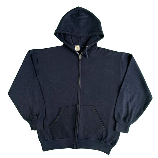 Vintage Blank Navy Zip Up Hoodie- SELECT SIZE