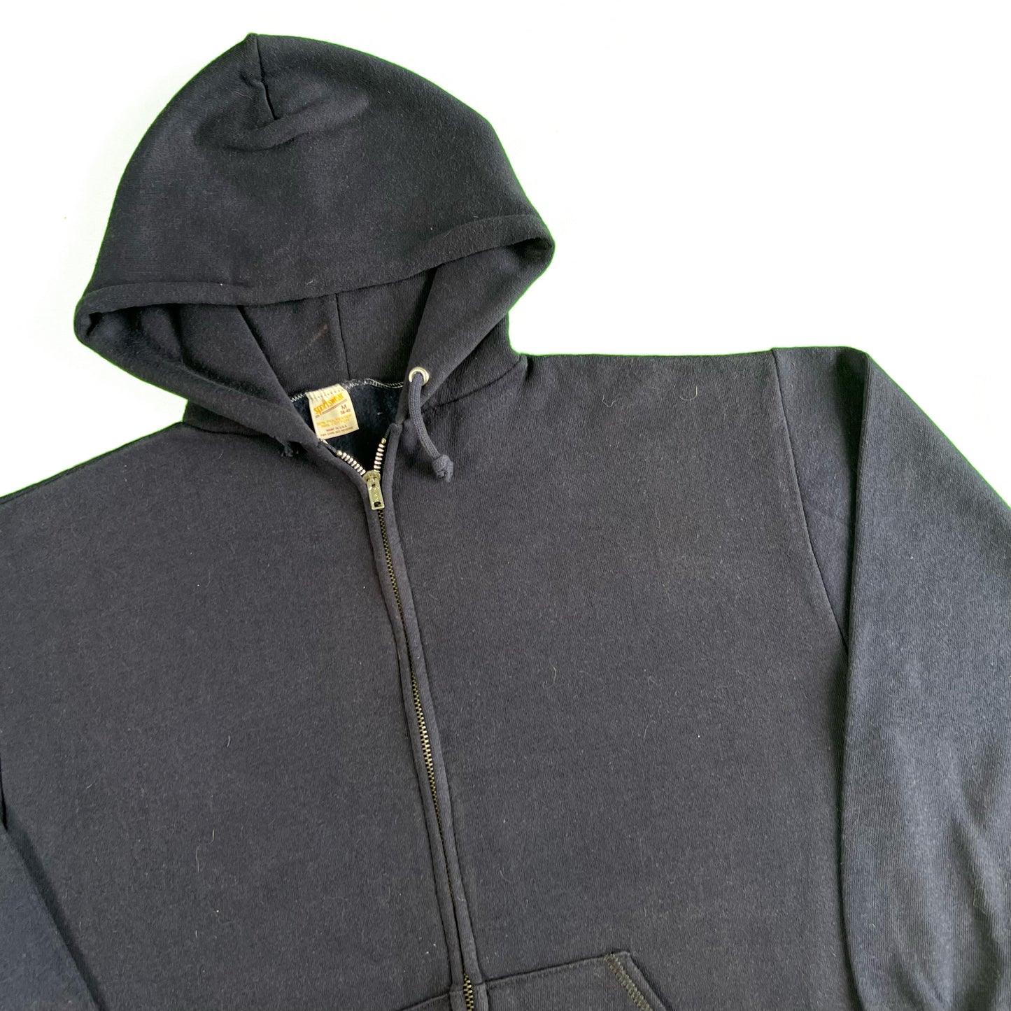 Vintage Blank Navy Zip Up Hoodie- SELECT SIZE