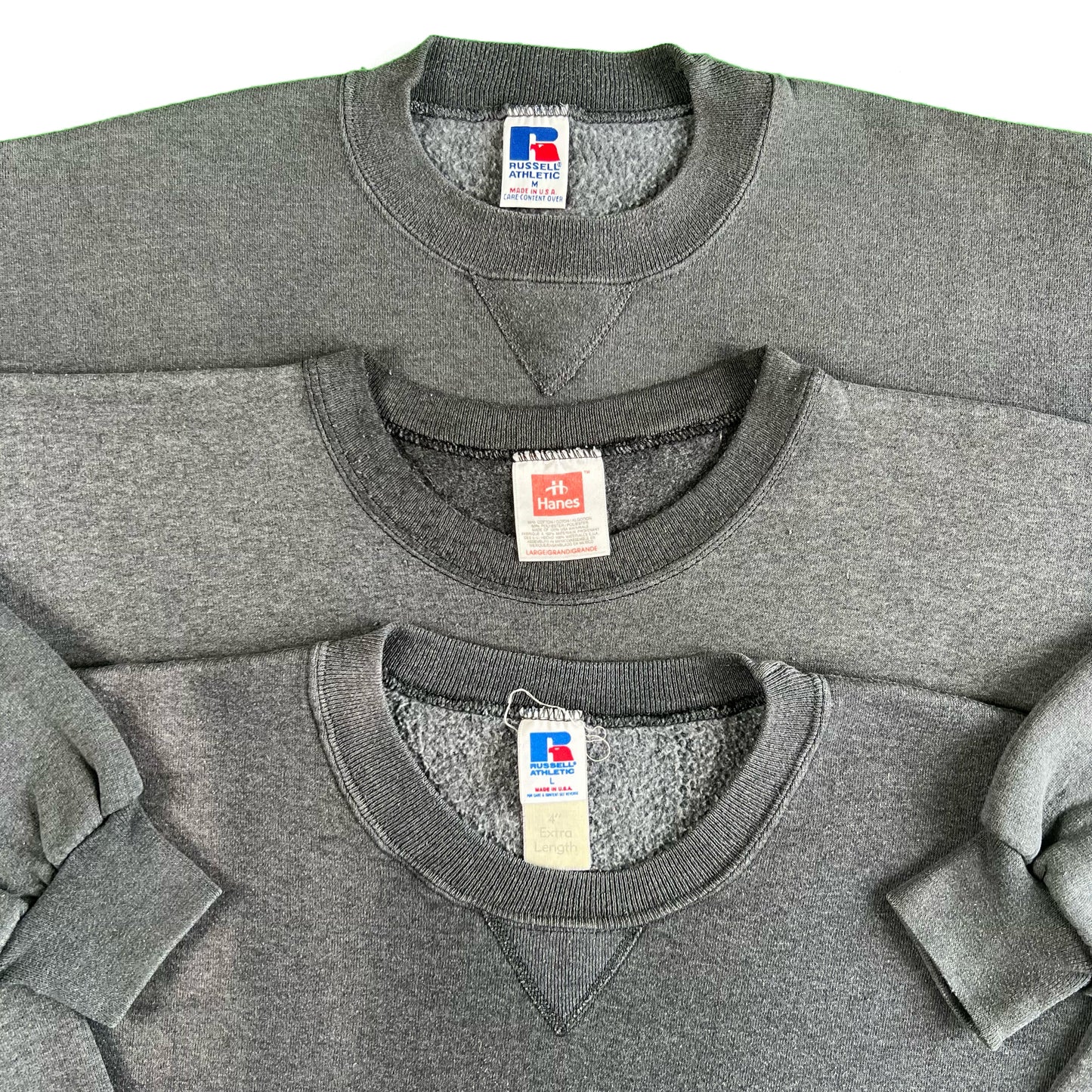Vintage Blank Dark Grey Sweatshirt- SELECT SIZE