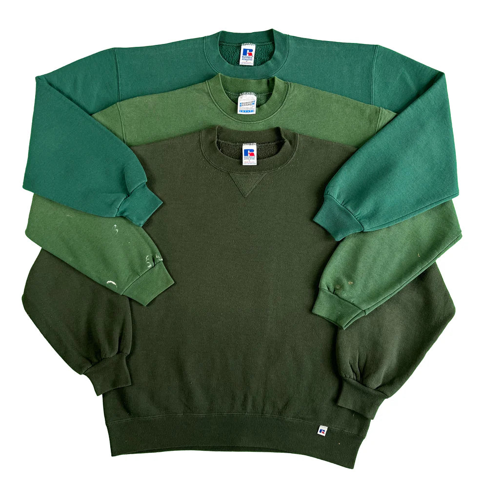 Vintage Blank Navy & Forest Green Sweatshirt Combo- SELECT SIZE