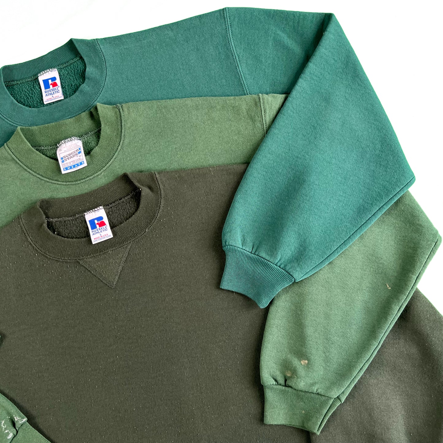 Vintage Blank Forest Green Sweatshirt- SELECT SIZE