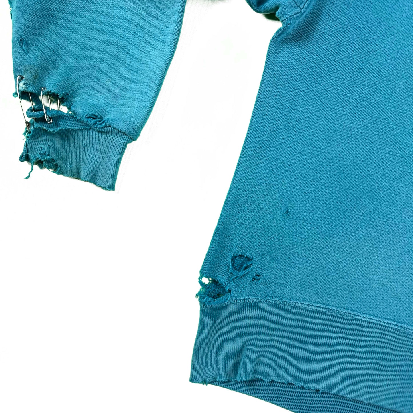 90s Safety Pinned Russell Thrasher Sweatshirt- M