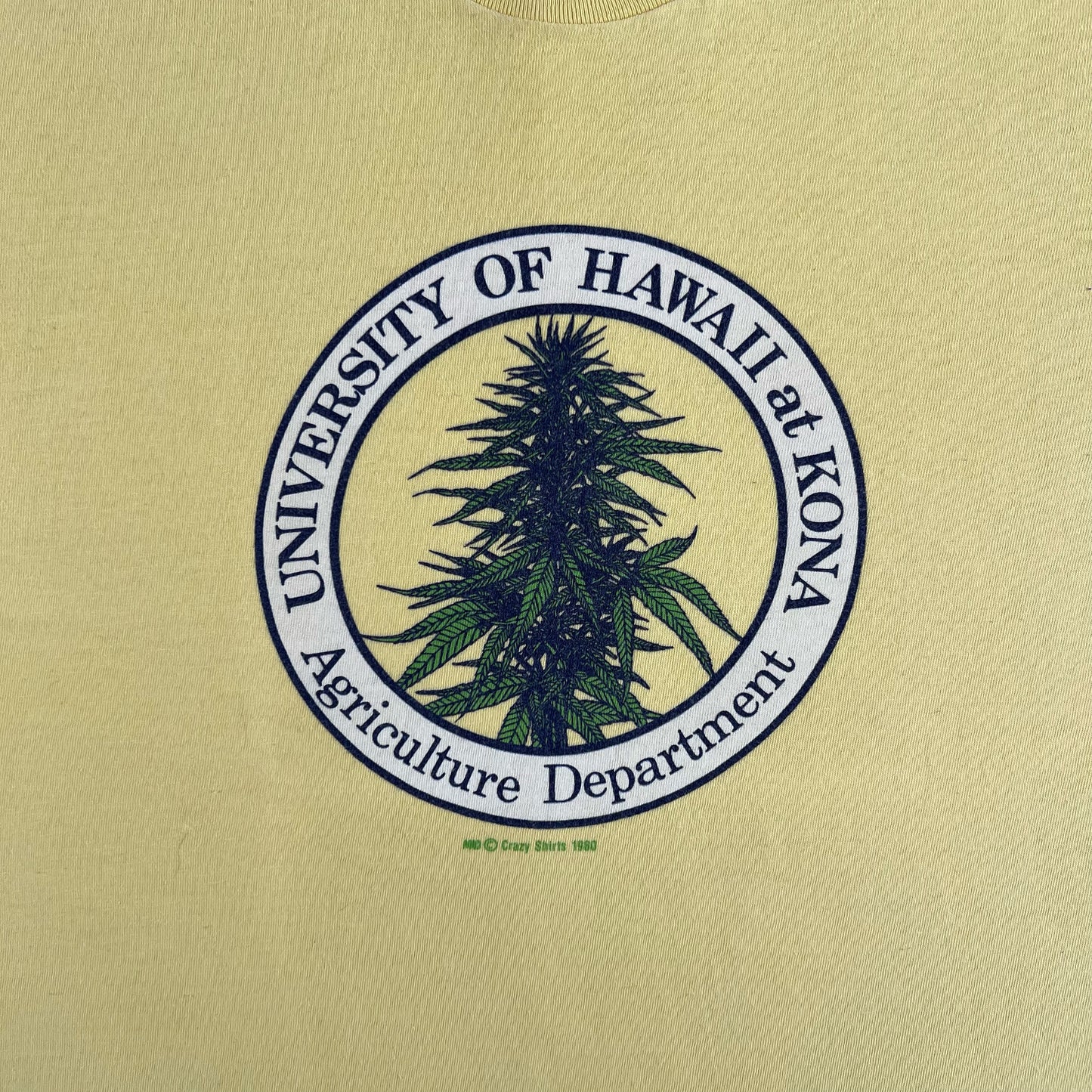 80s Hawaii U Weed Department Tee- L