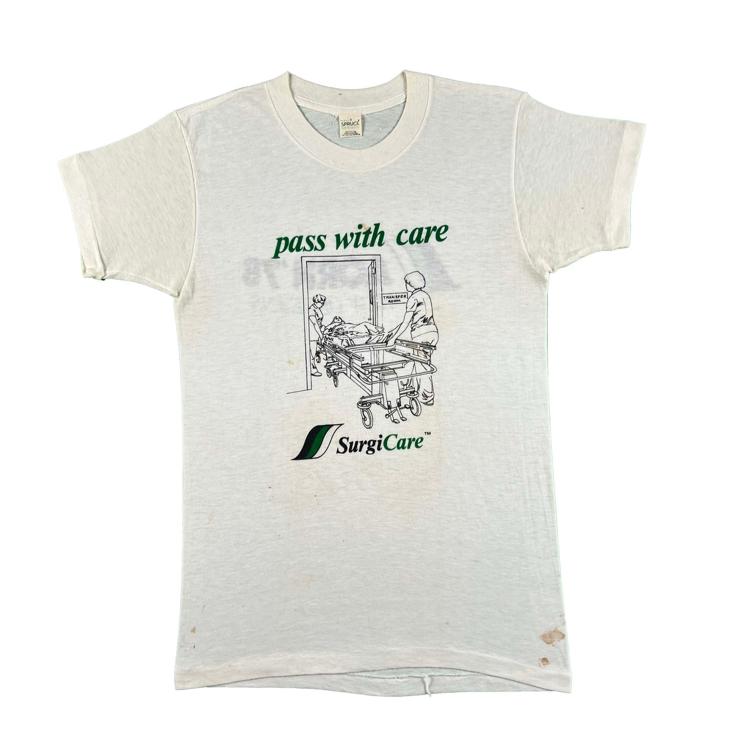70s 'pass with care' NOLA Hospital Tee- S
