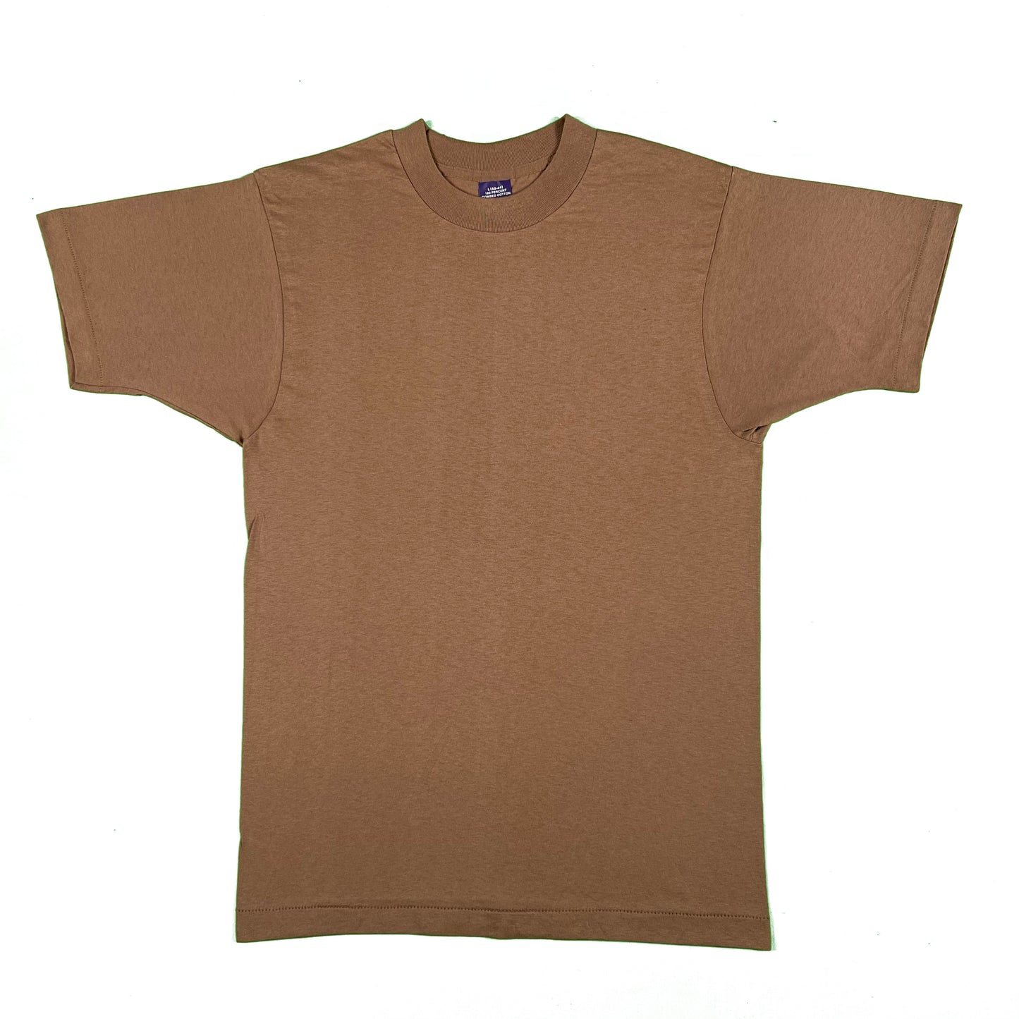 80s 100% Combed Cotton Brown BVD Military Tees(L)- SELECT AMOUNT