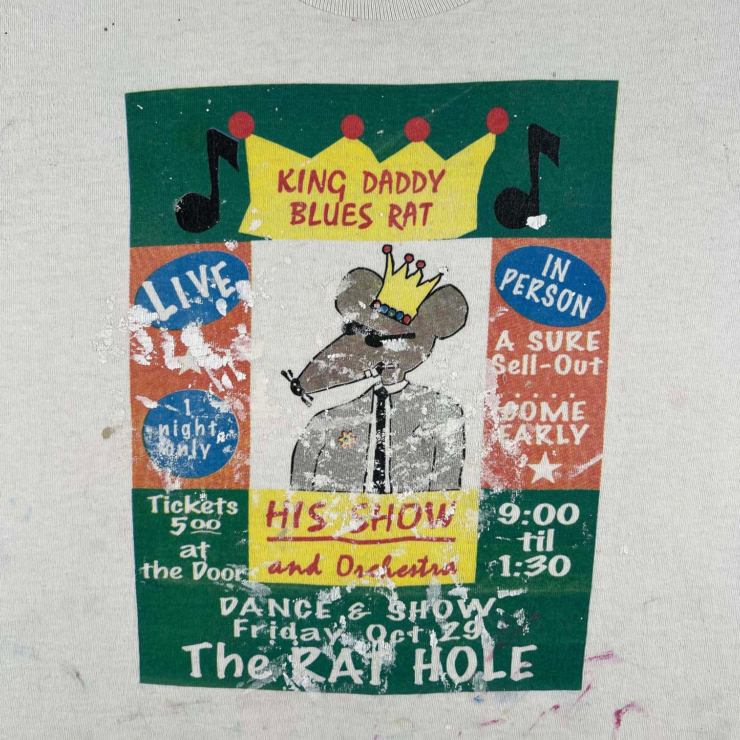 90s King Daddy Blues Rat Painter's Tee- XS