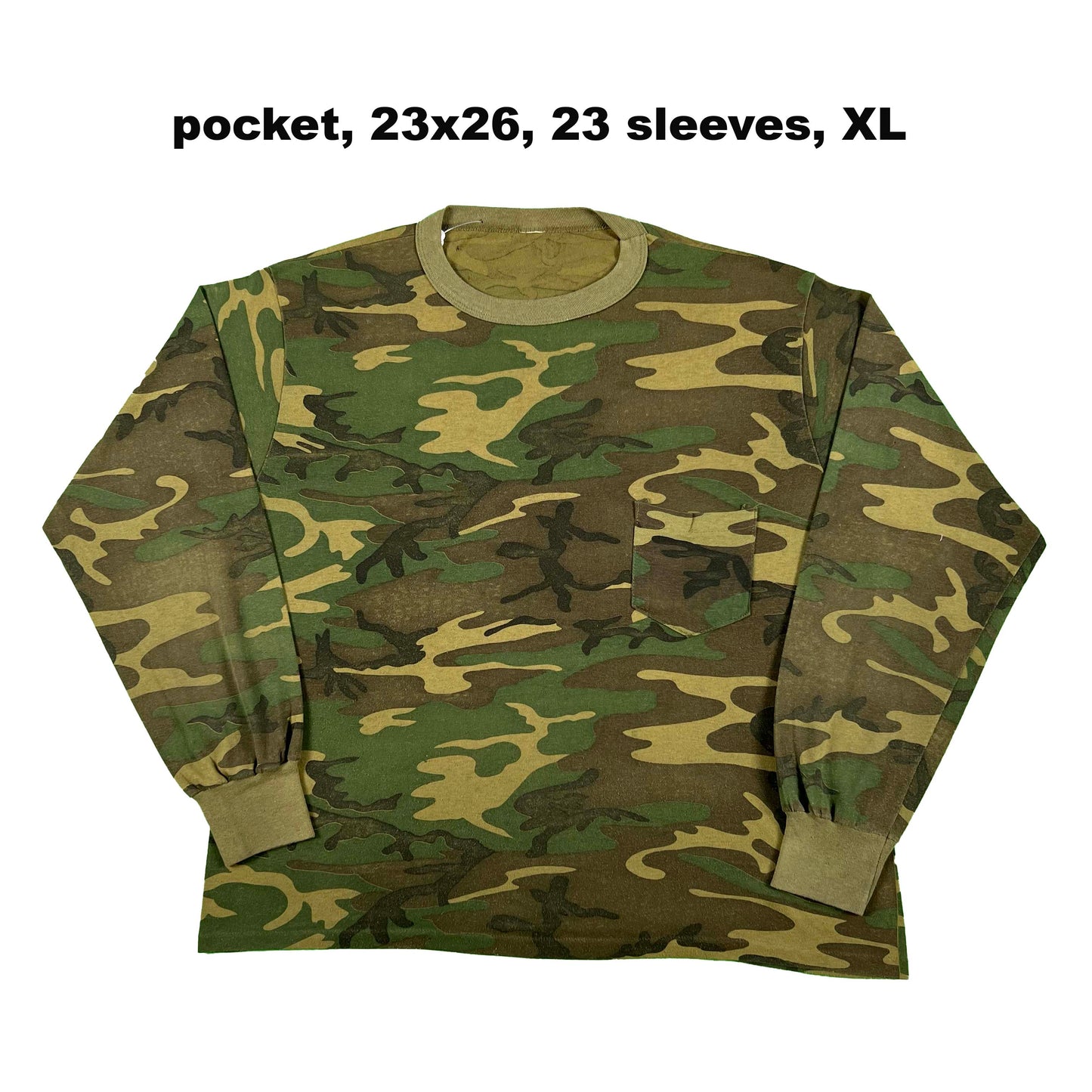 Vintage Blank Camo Long Sleeve Tee- SELECT SHIRT