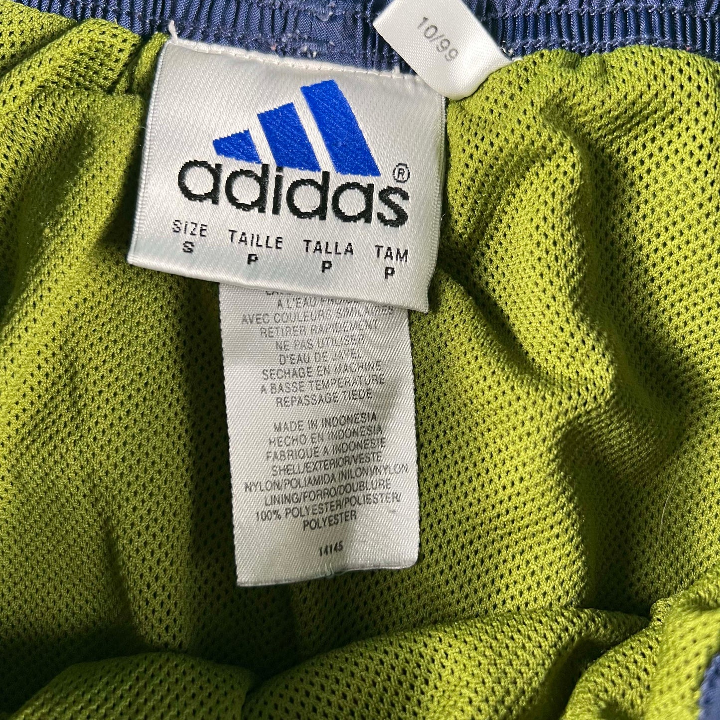 90s Adidas Nylon Olive Green Shorts- S