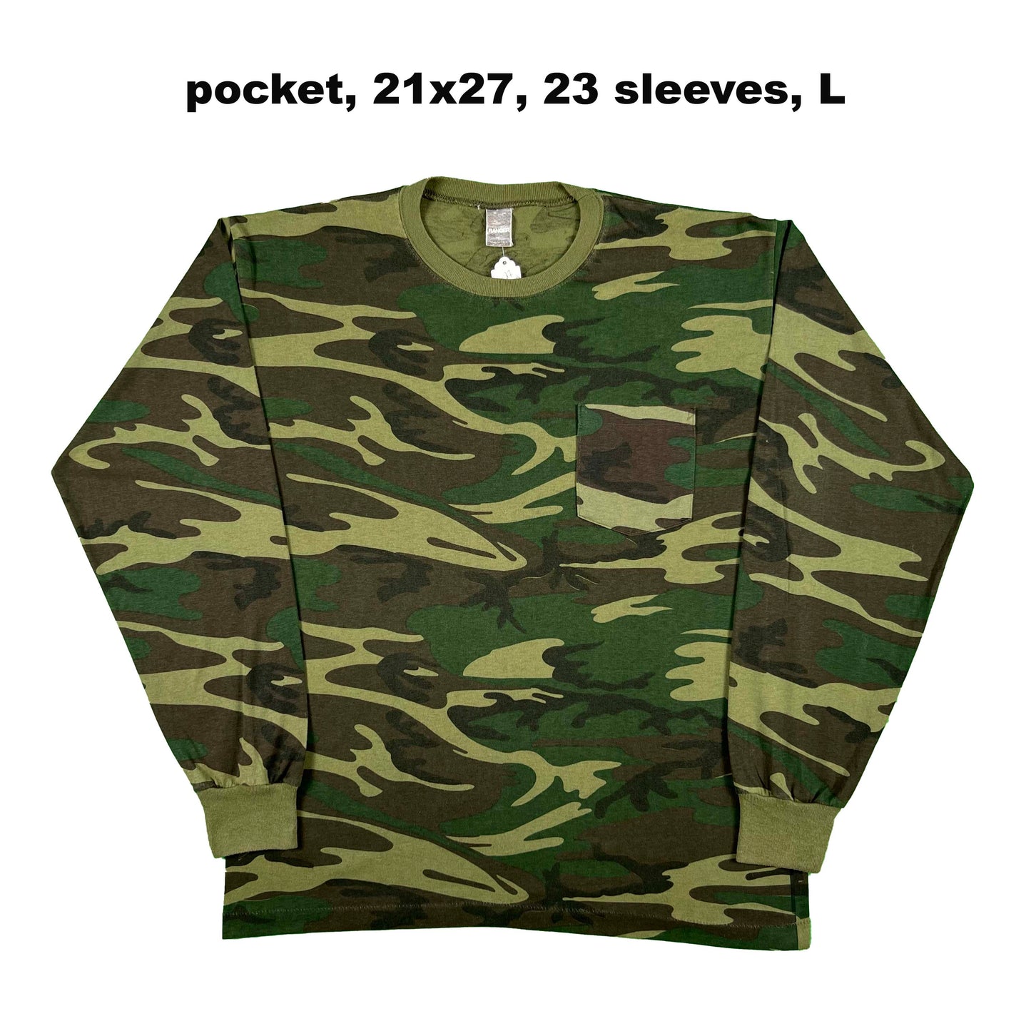 Vintage Blank Camo Long Sleeve Tee- SELECT SHIRT