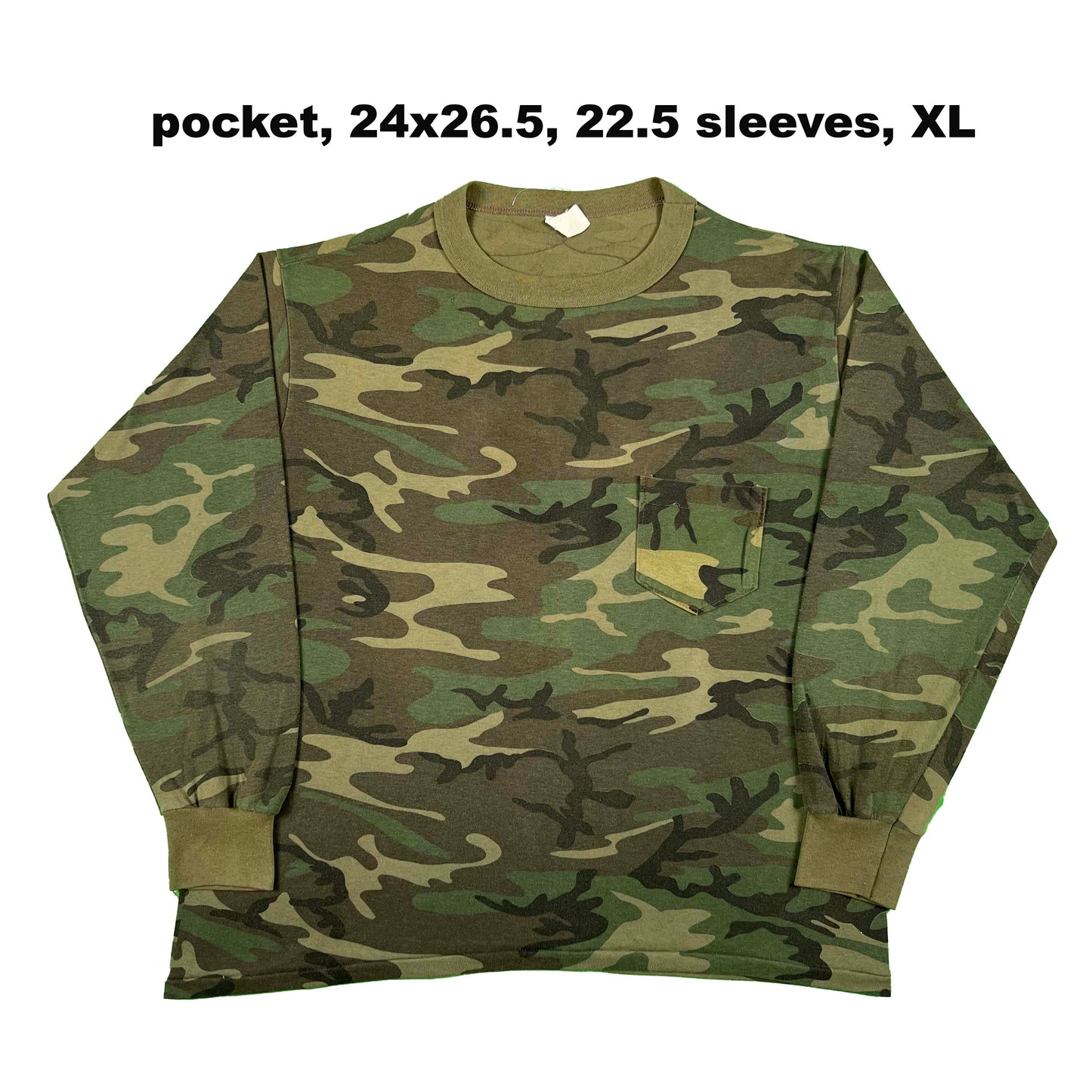 Vintage Blank Camo Long Sleeve Tee- SELECT SHIRT