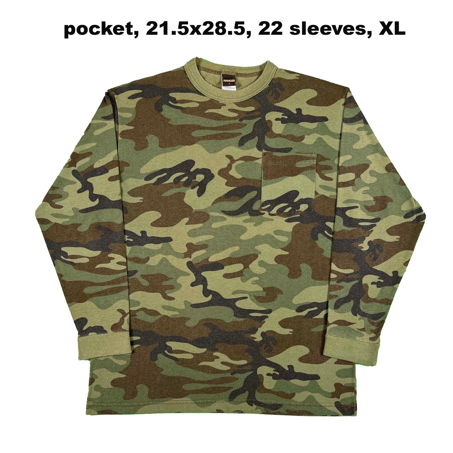 Vintage Blank Camo Long Sleeve Tee- SELECT SHIRT