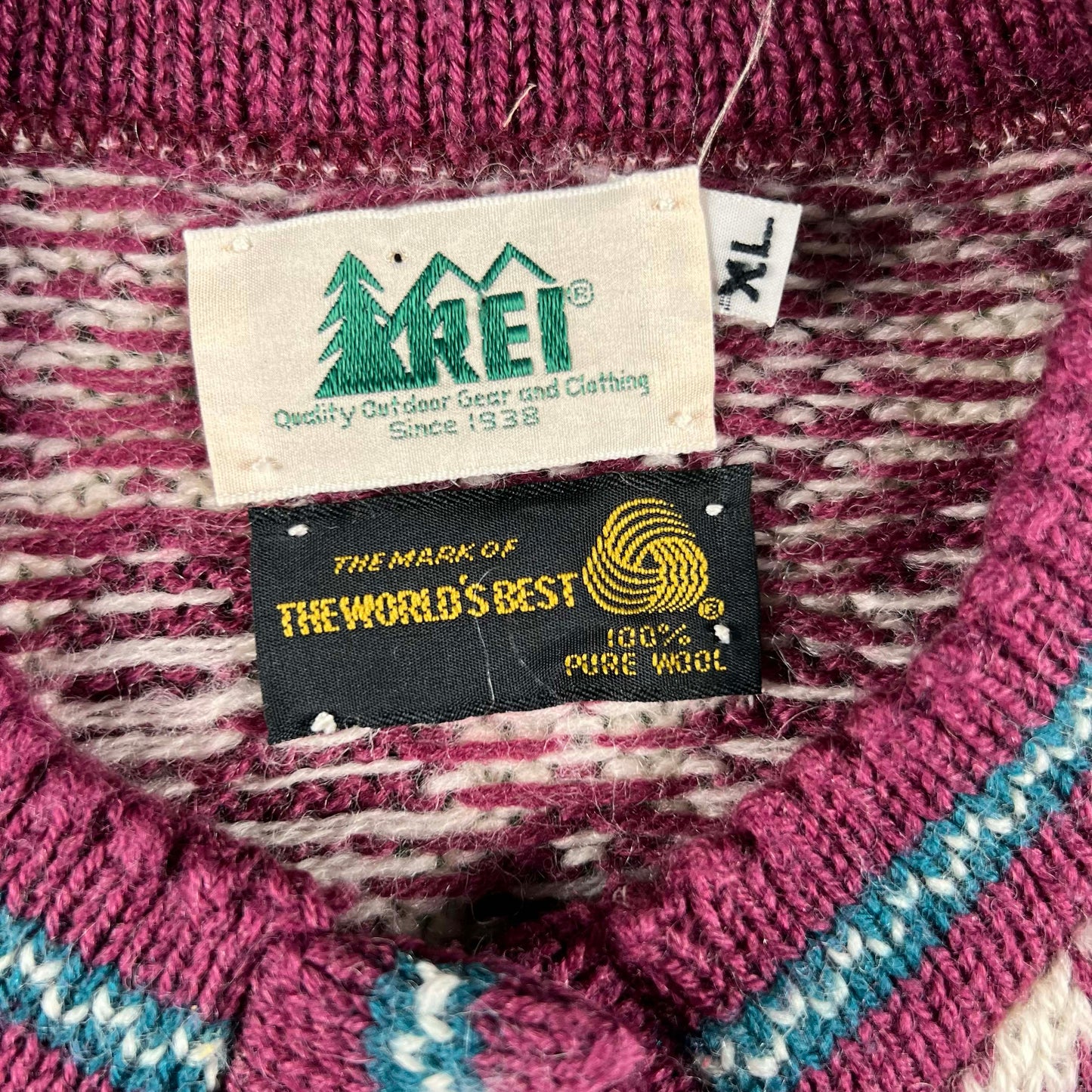 80s REI Nordic Wool Cardigan- L