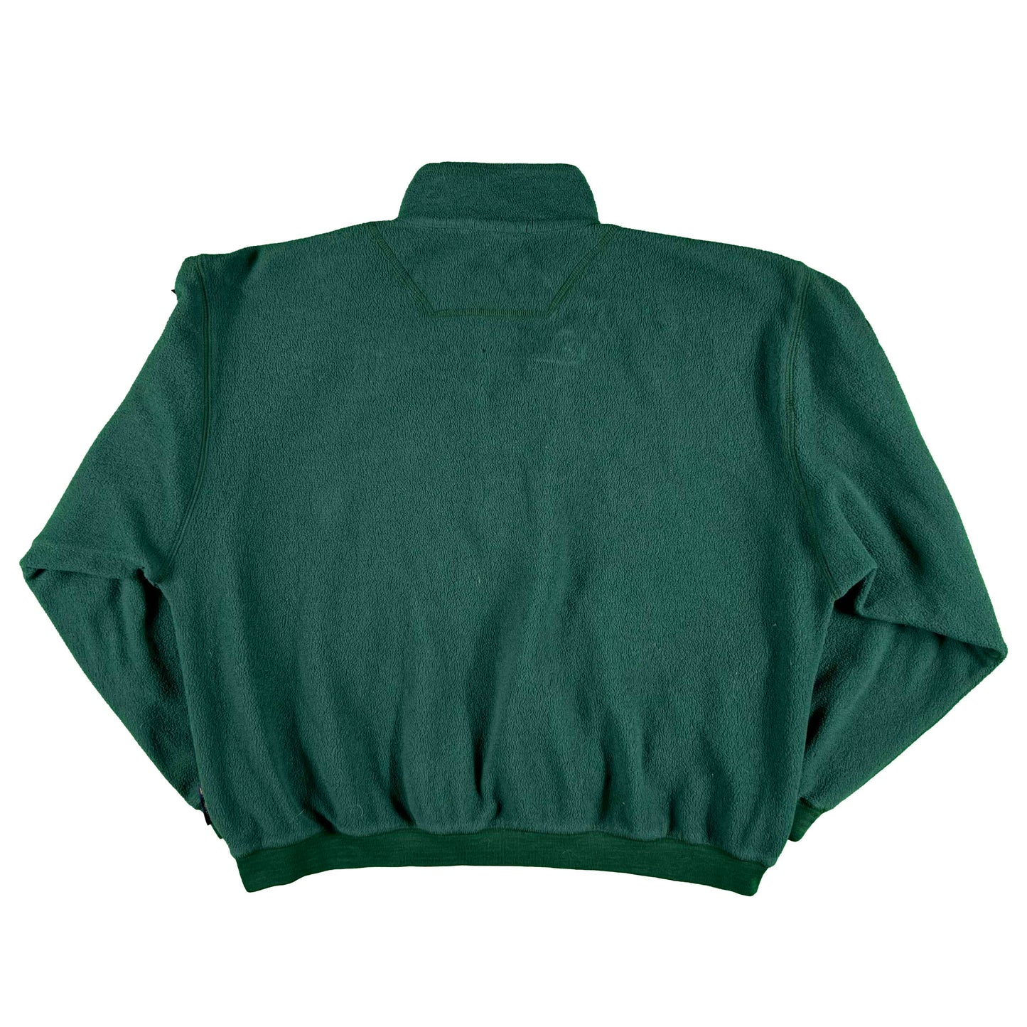 00s Champion Forest Green Cropped Fleece Pullover- XL