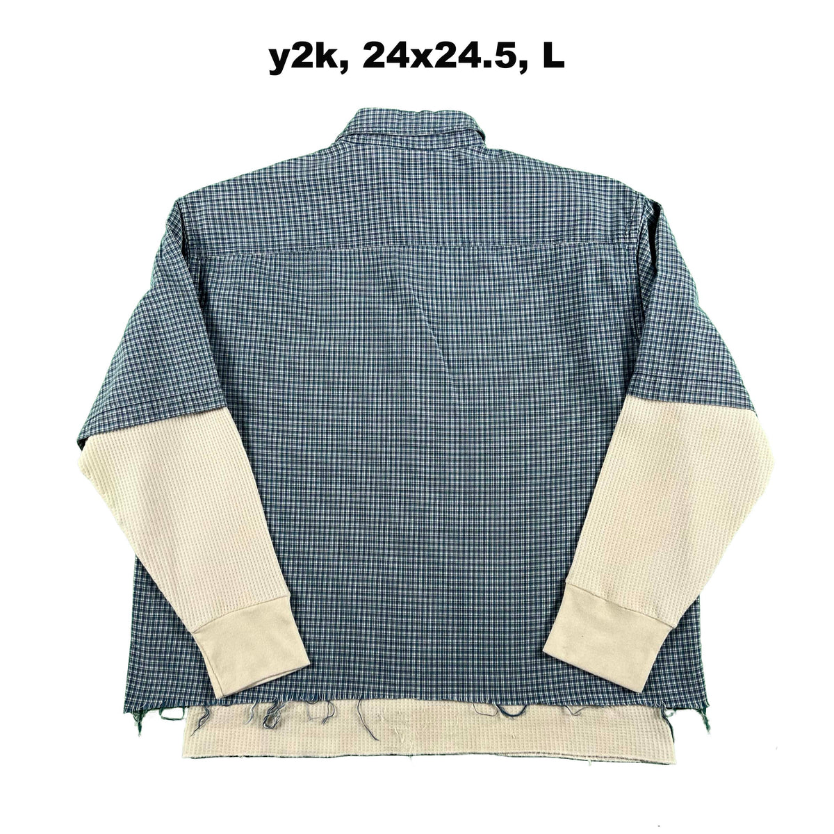 Vintage Gap Cropped Plaid Shirt & Waffle Knit Thermals- SELECT COMBO