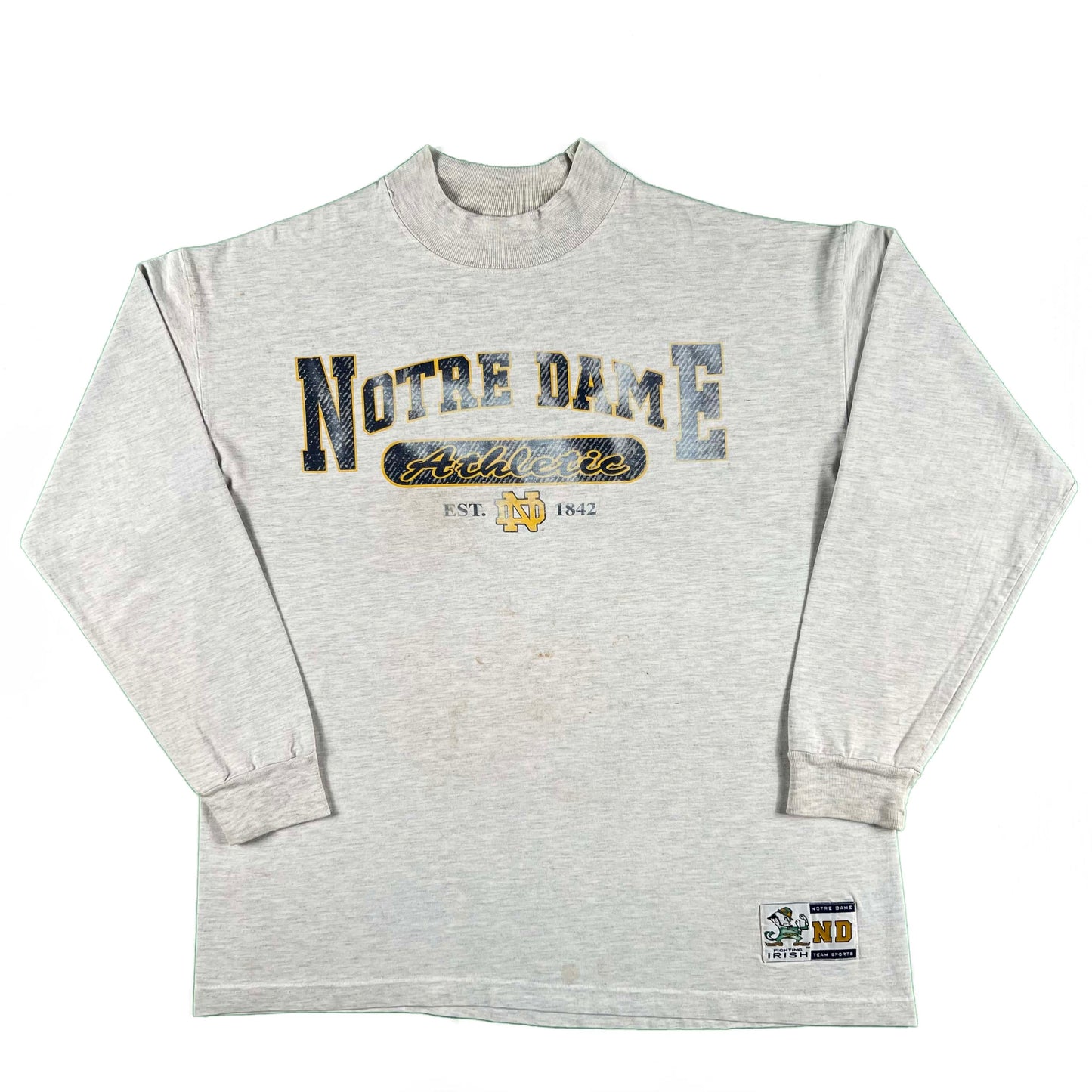 90s Notre Dame Athletics Long Sleeve Tee- L
