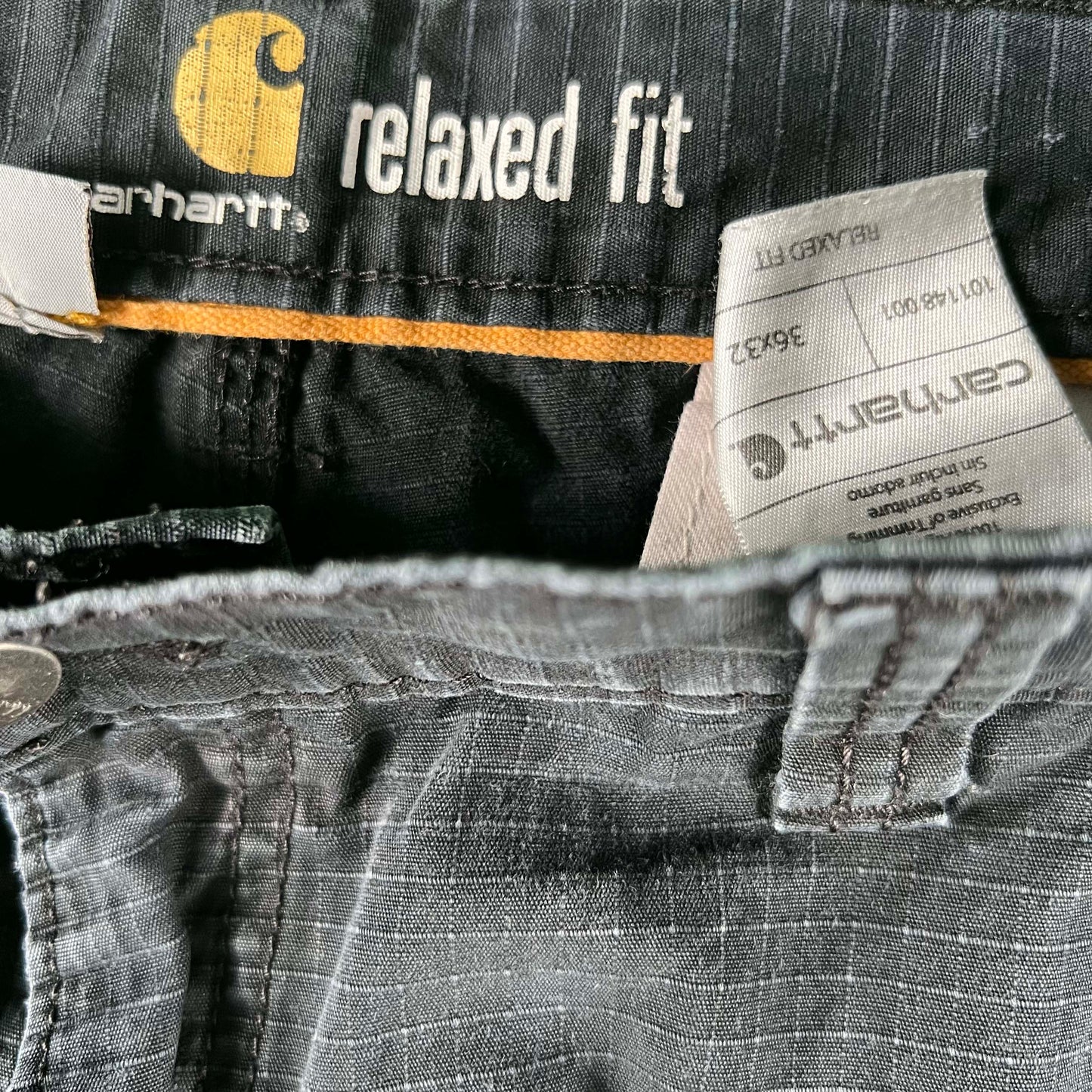 Carhartt Black Ripstop Cargo Painter's Pants- 34x30