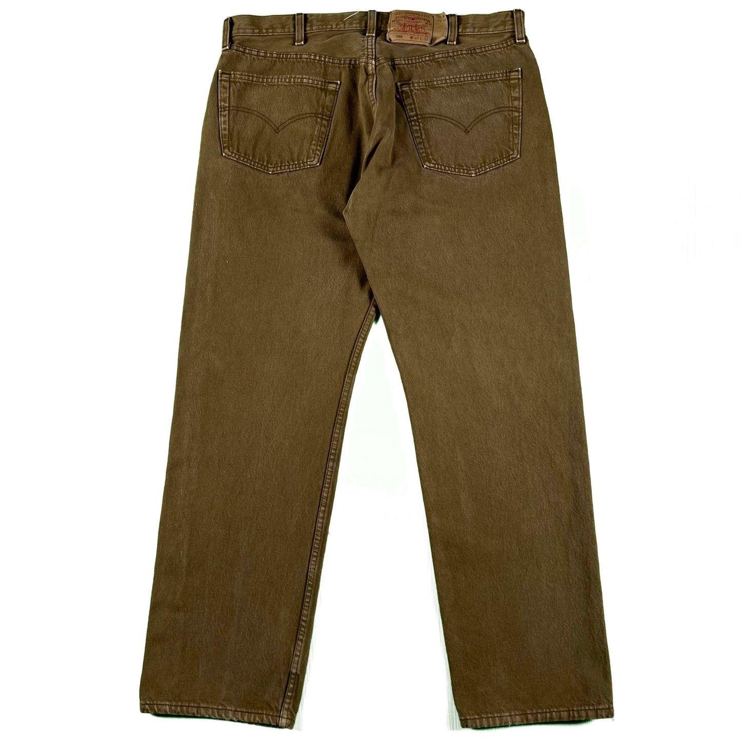 90 Olive Brown Levi's 501 Denim- 38x30.5