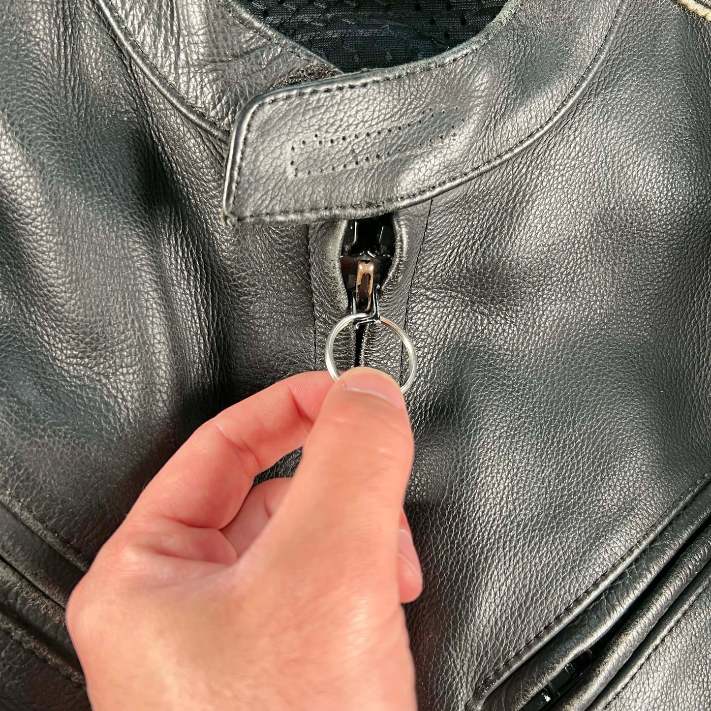 00s Tourmaster Black Leather Biker Jacket- M