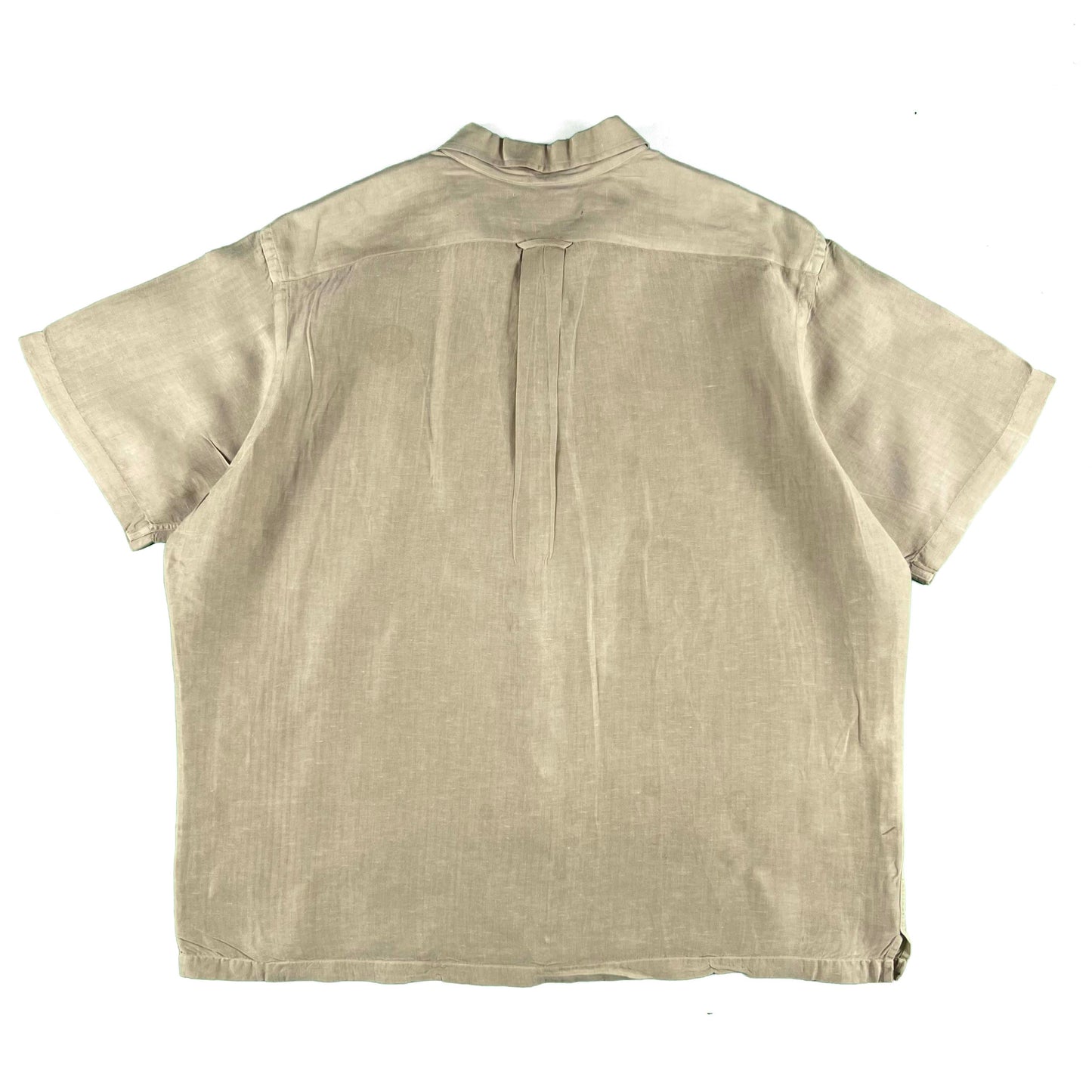 90s Polo Ralph Lauren Linen Silk Loop Collar Shirt- XXL