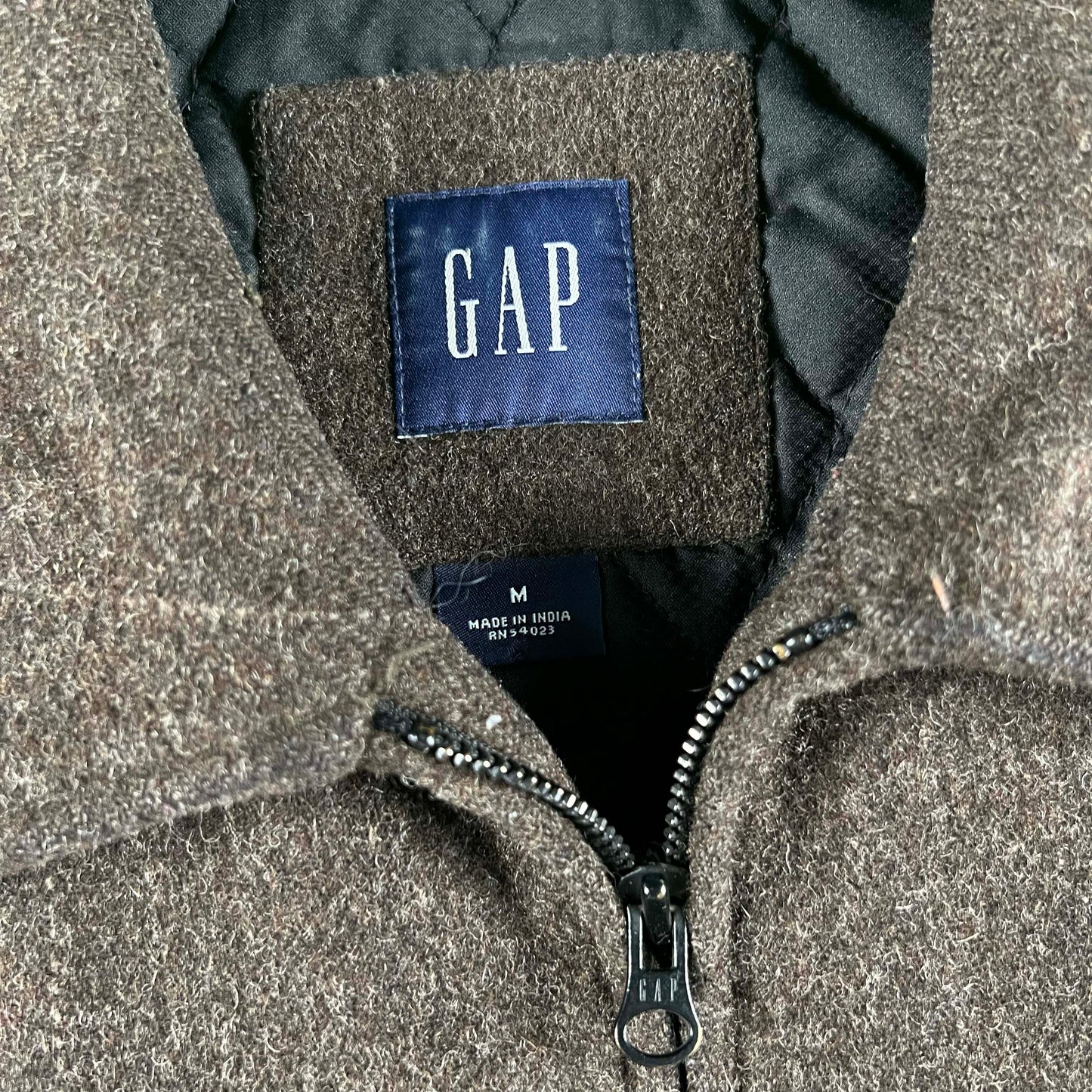 2004 Gap Brown Plaid Quilt Lined Jacket- M