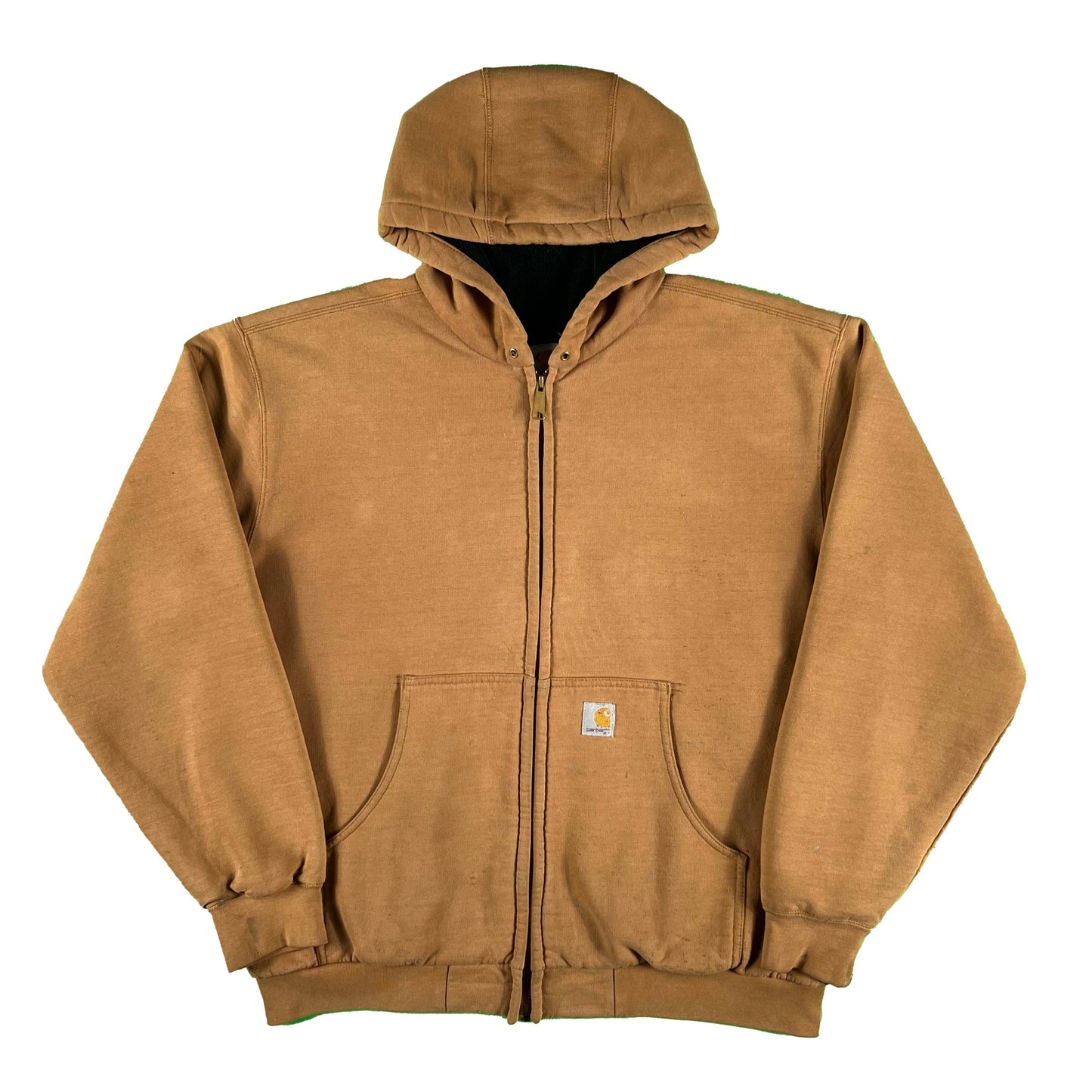 00s Carhartt Dark Tan Thermal Lined z/u Hoodie- XL
