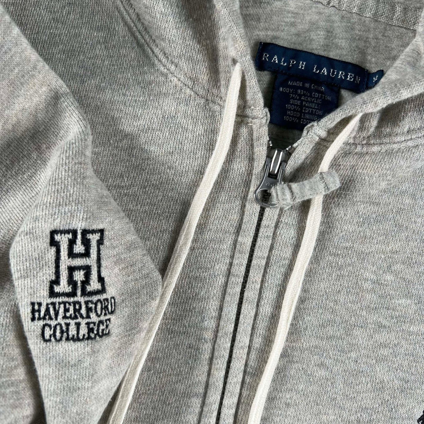 Ralph Lauren Haverford College Grey z/u Hoodie- S