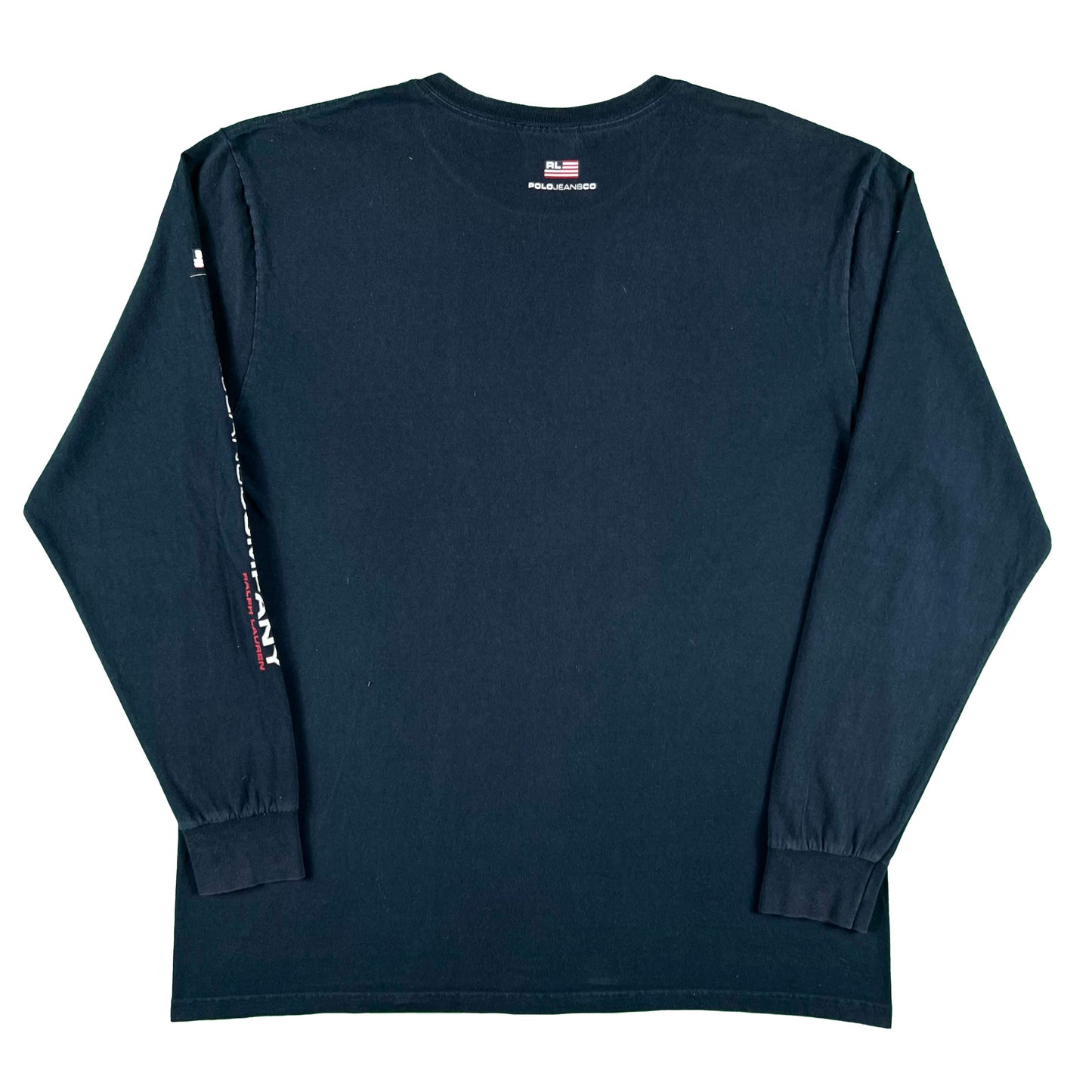 00s Polo Jeans Co Ralph Lauren Long Sleeve Navy Tee- XL