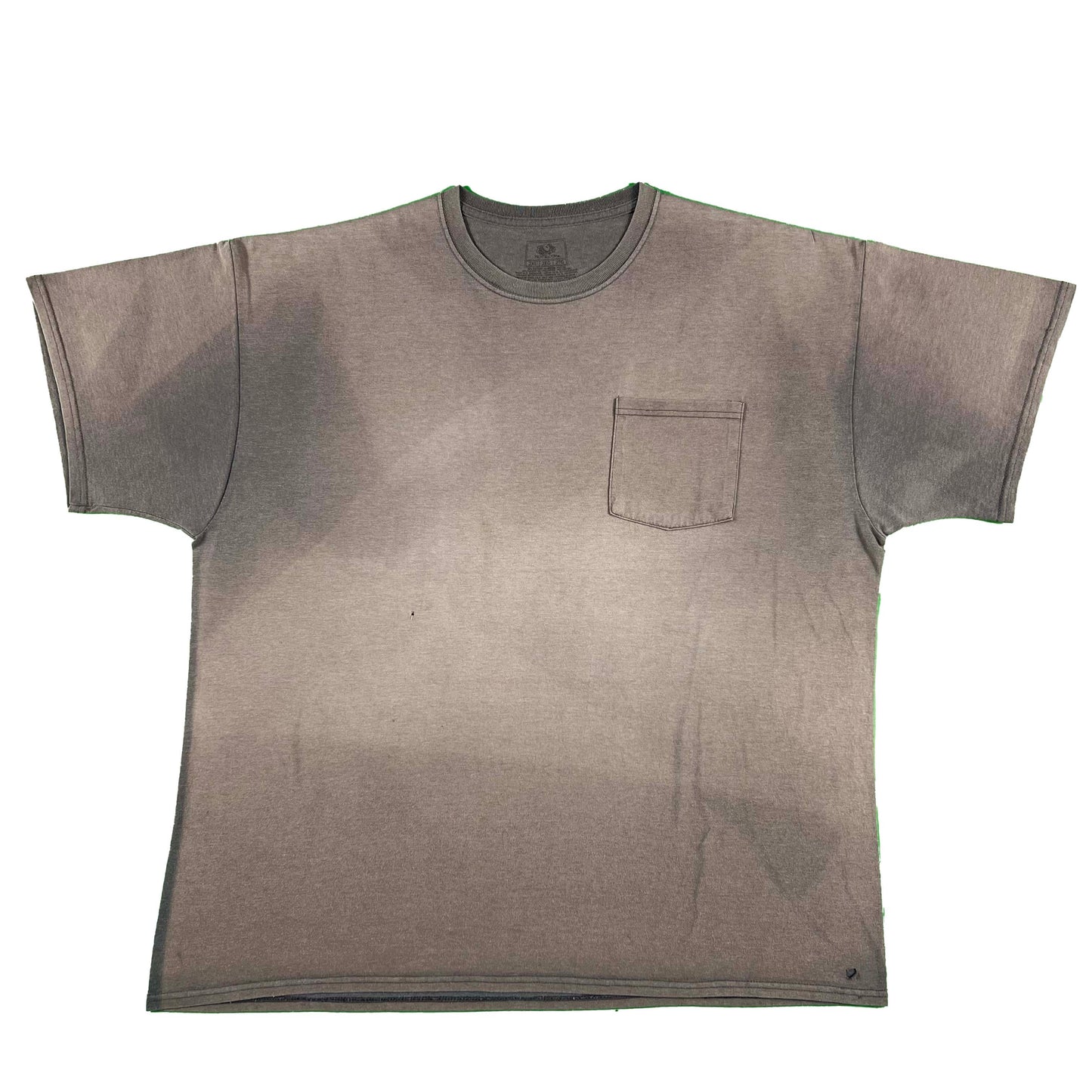 Extremely Sun Faded Dark Grey Pocket Tee- XXL