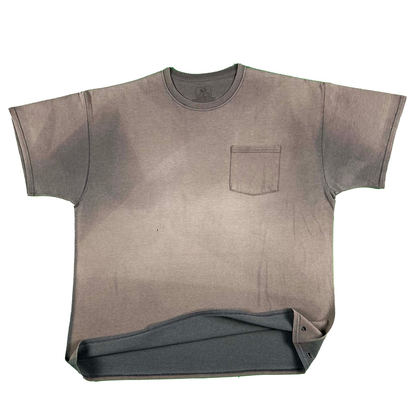 Extremely Sun Faded Dark Grey Pocket Tee- XXL