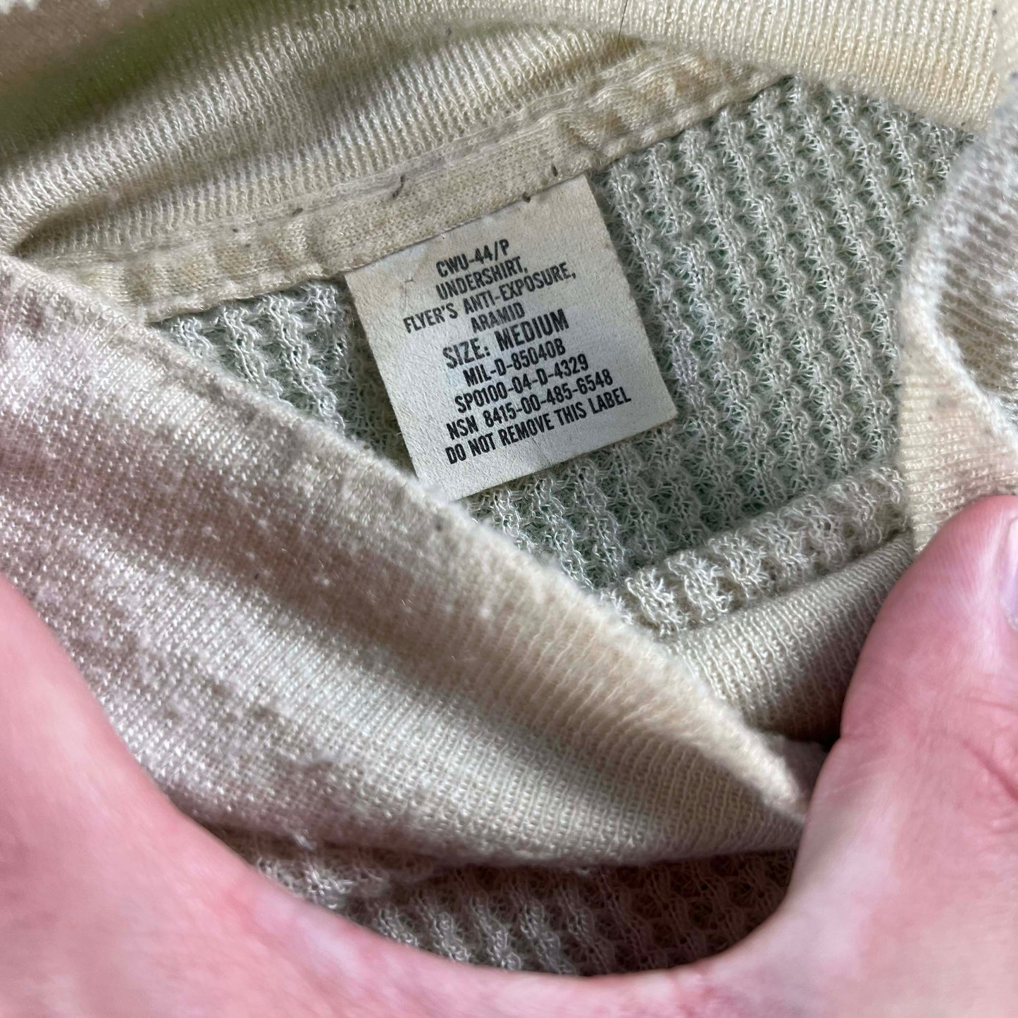80s CWU-44/P Army Waffle Knit Thermals- SELECT SHIRT