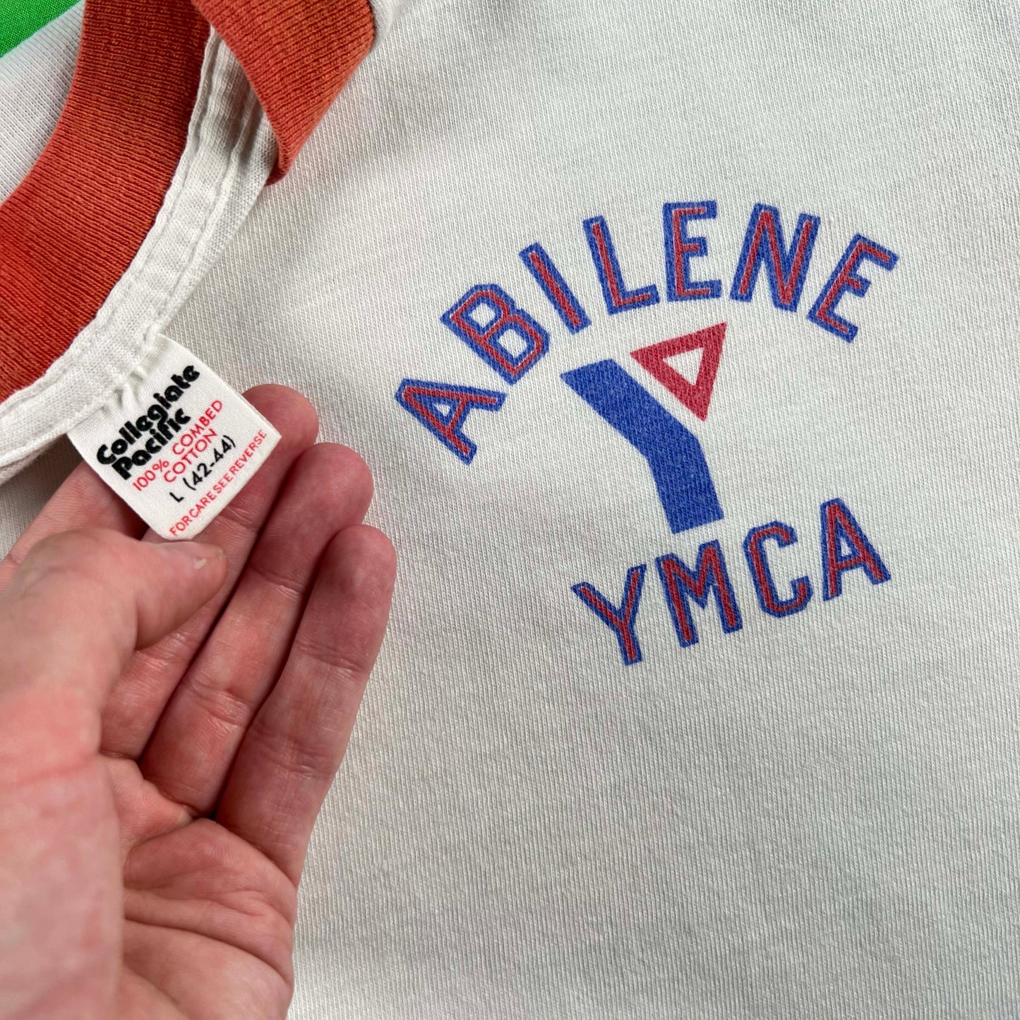 70s Abilene YMCA Cropped Ringer Tee- S/M
