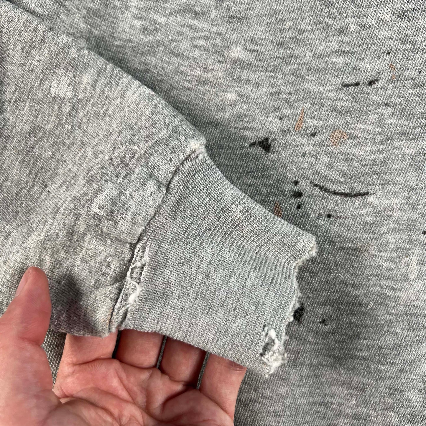 70s Grey Painter's Sweatshirt- S