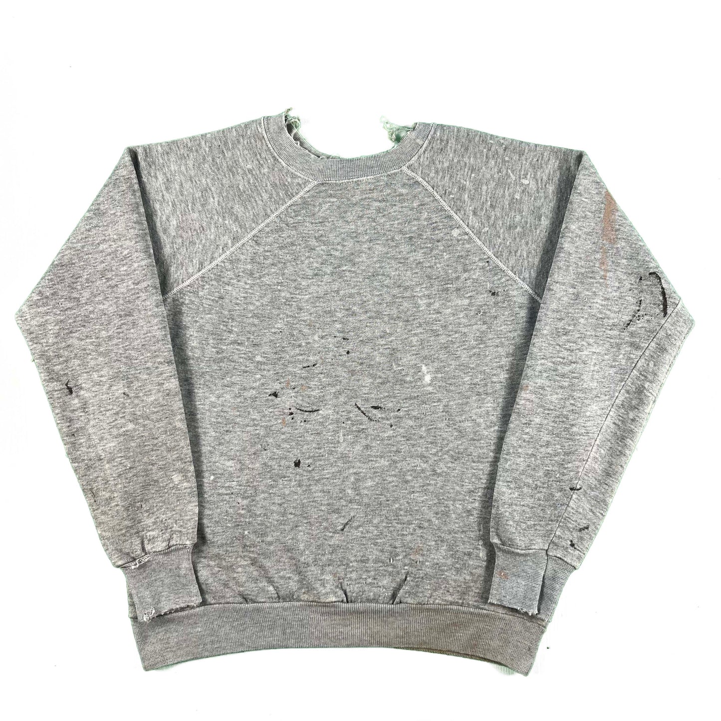 70s Grey Painter's Sweatshirt- S