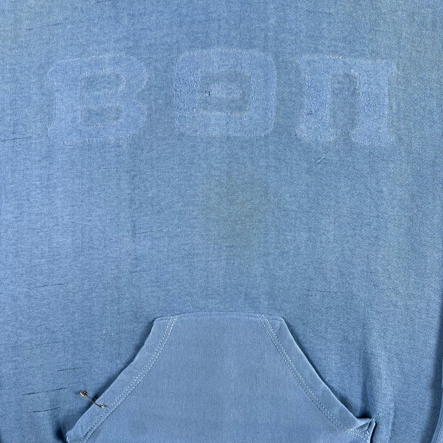 70s Faded Ghost Print Russell Hoodie- M