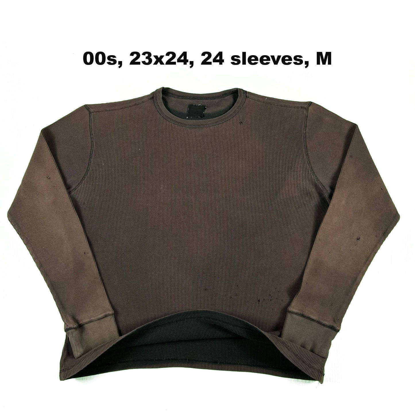 Vintage Black Waffle Knit Thermals- SELECT SHIRT
