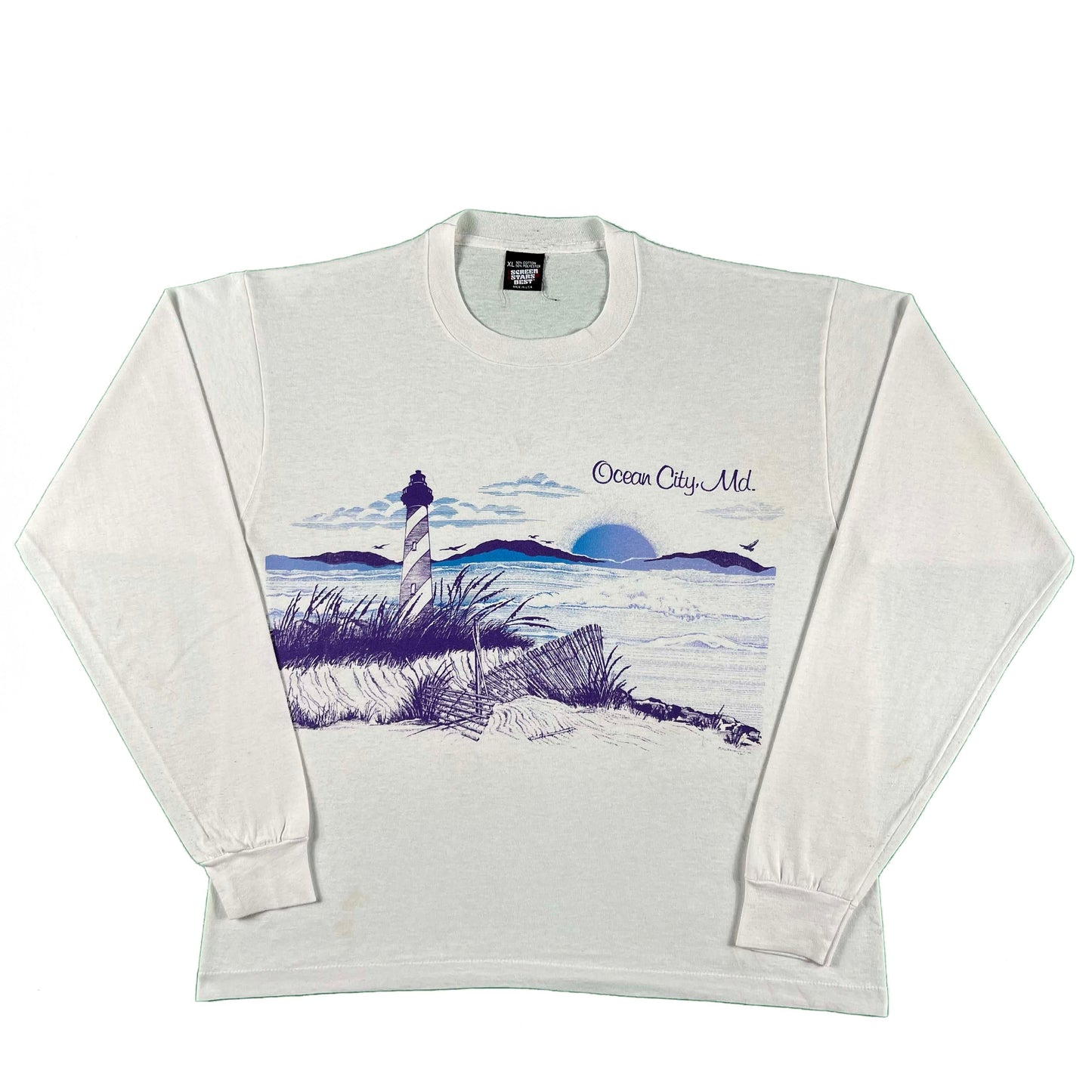 90s Ocean City Maryland Long Sleeve Tee- XL