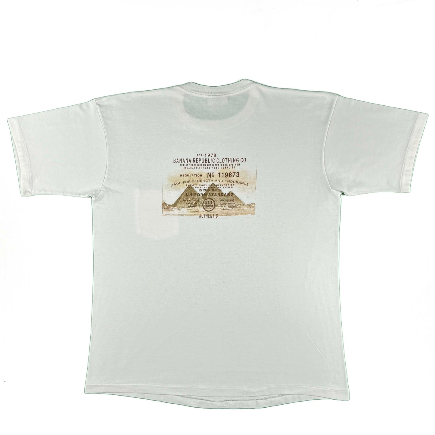 90s Banana Republic Pyramids Pocket Tee- XL