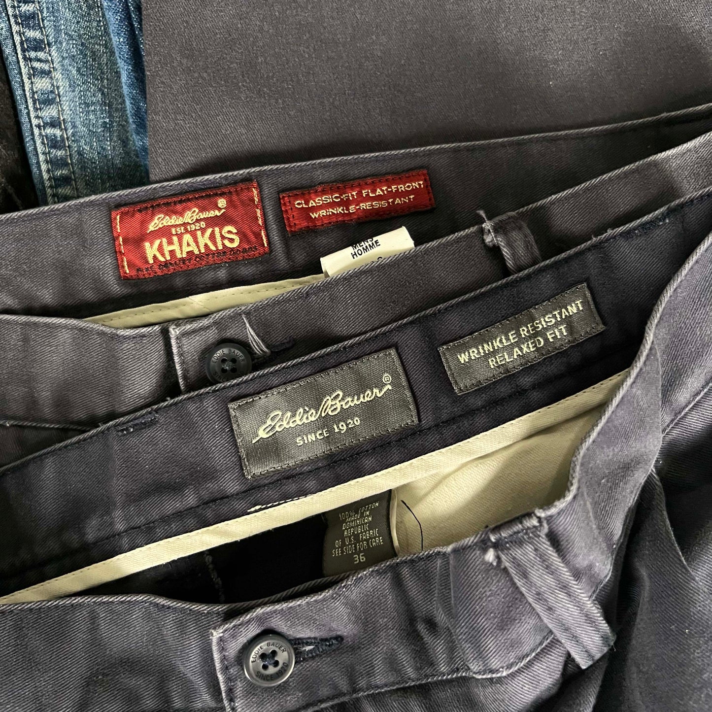 Vintage Eddie Bauer Cotton Chino Pants- SELECT PAIR