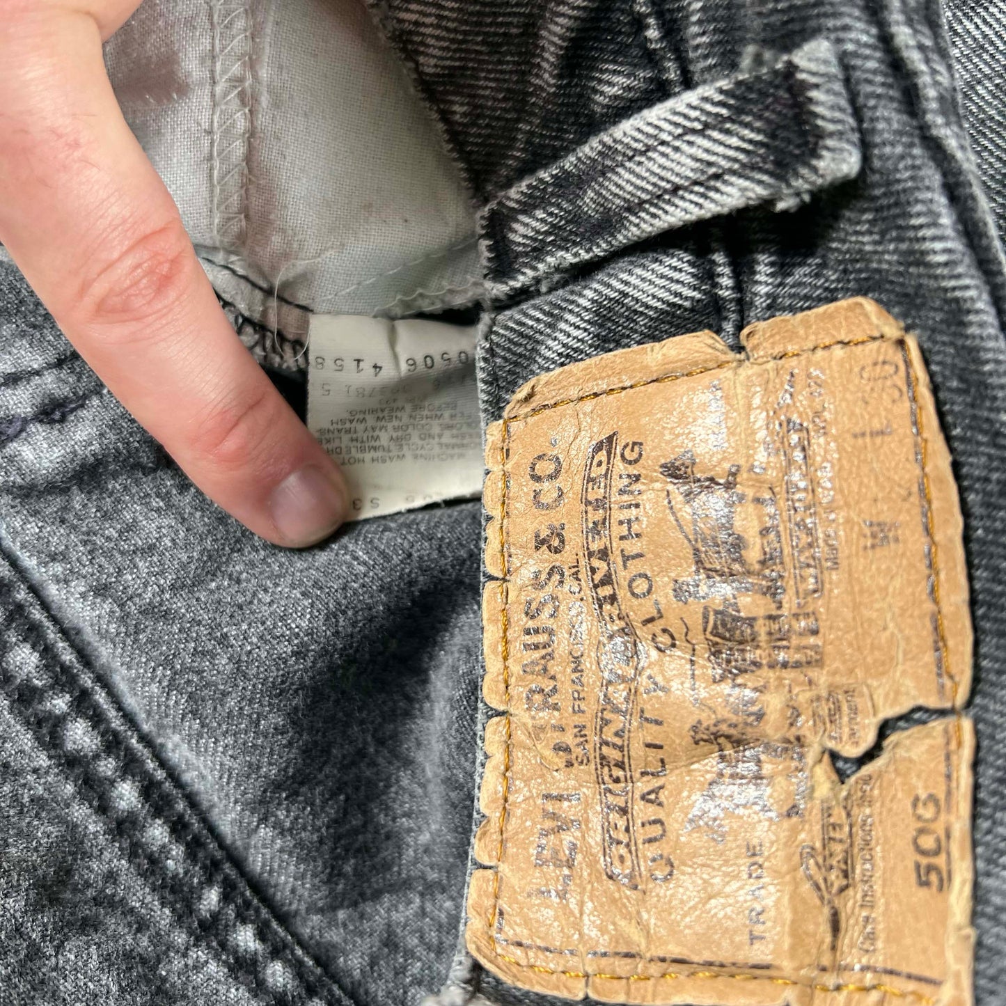 80s Faded Black/Grey Levi's 506 Denim- 30x29