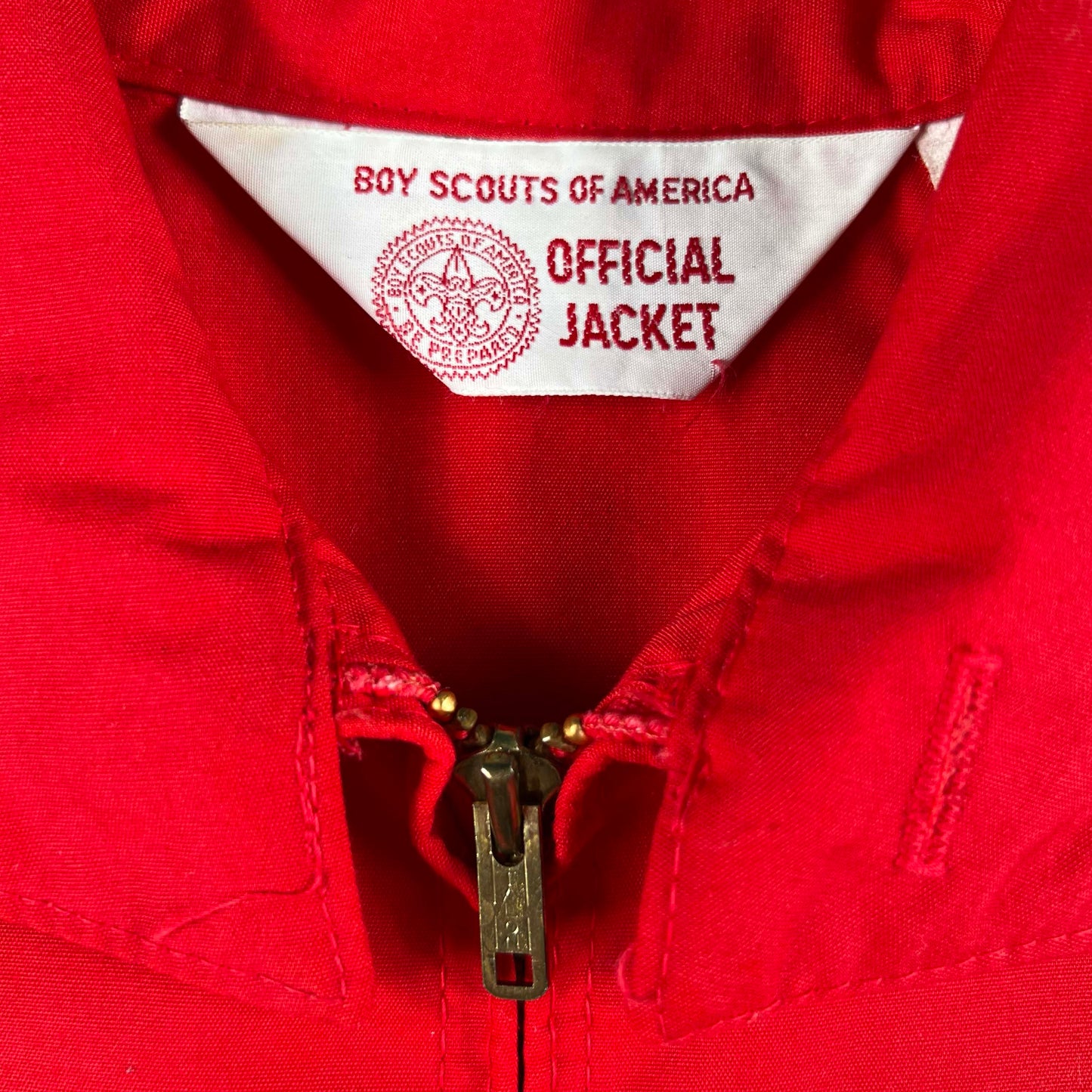 70s Boxy Red Boy Scouts Jacket- XS