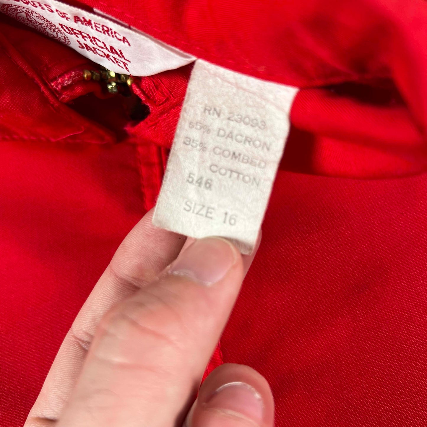 70s Boxy Red Boy Scouts Jacket- XS