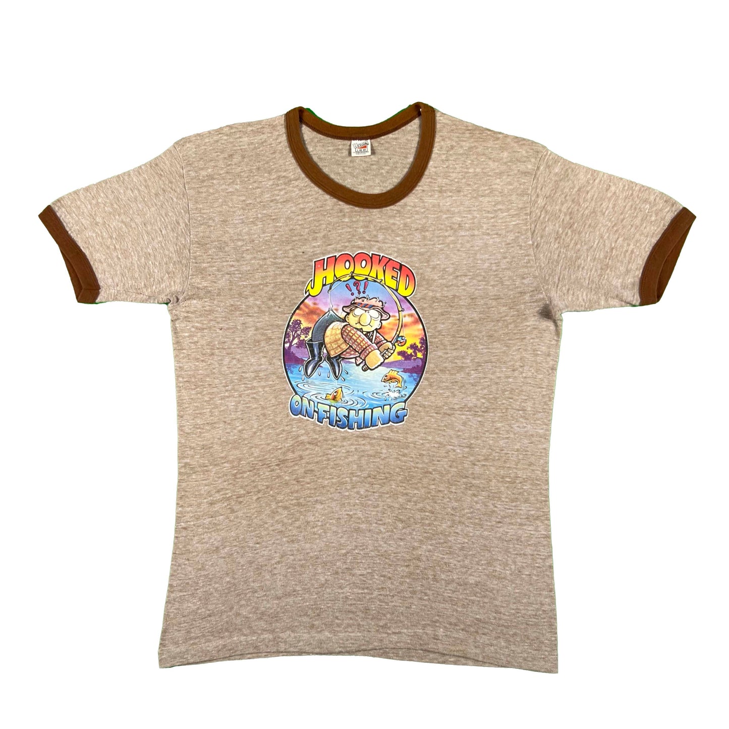 70s 'Hooked on Fishing' Tees M- SELECT SHIRT