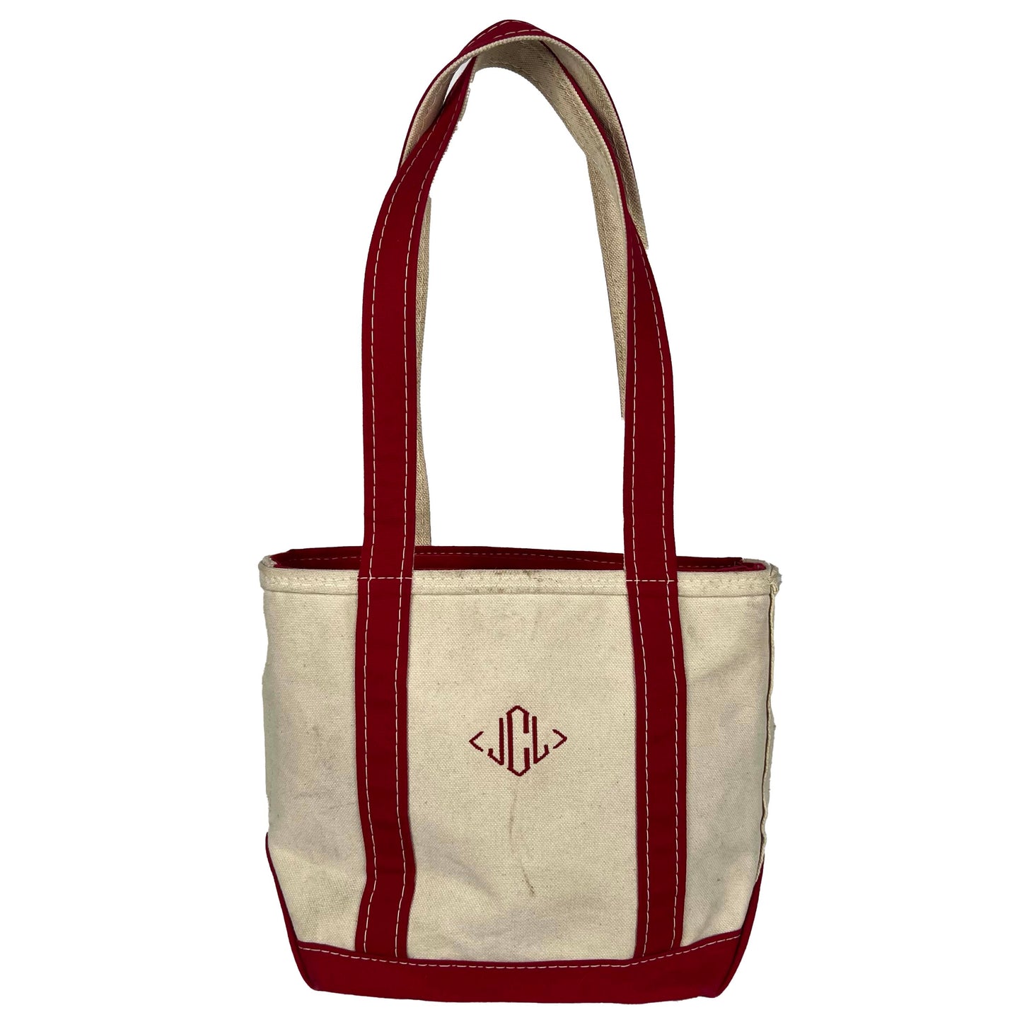 L.L. Bean Canvas Red Handle z/u Boat and Tote Bag- XS