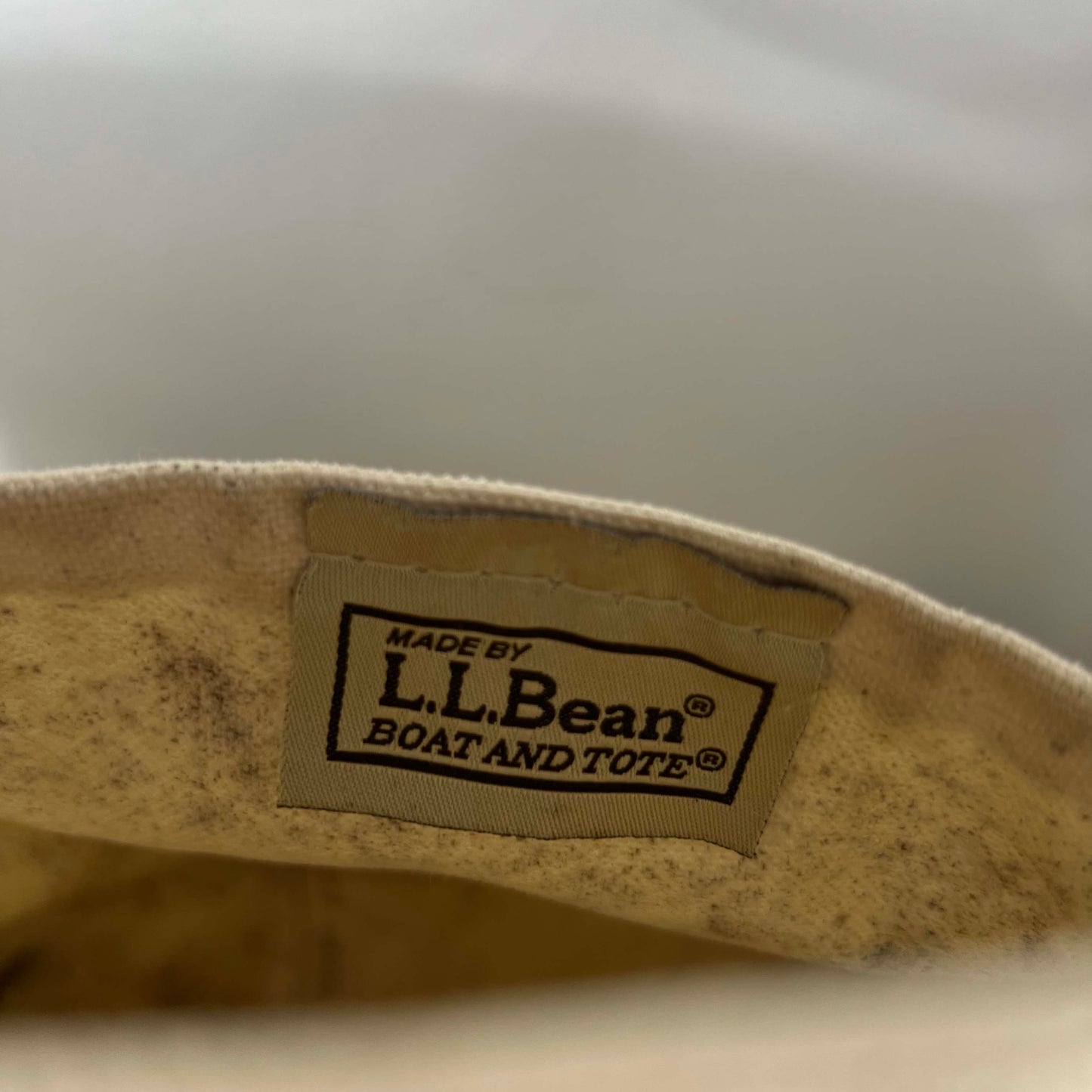 L.L. Bean Canvas Faded to Grey Handle Boat and Tote Bag- Large