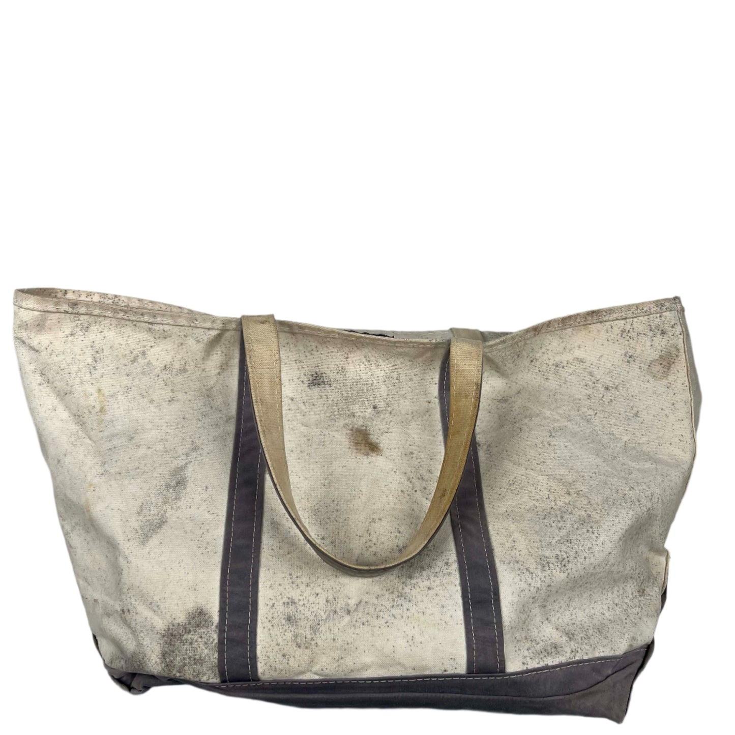 L.L. Bean Canvas Faded to Grey Handle Boat and Tote Bag- Large