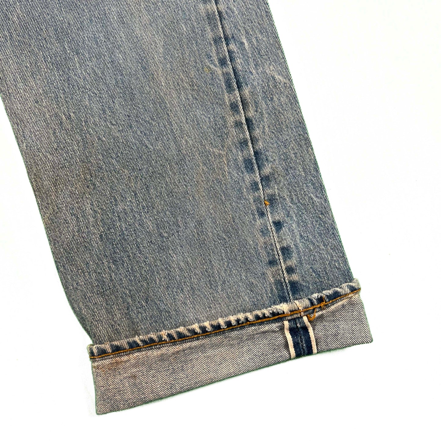70s Levi's 501 Redline Thrashed & Patched Denim- 34x35