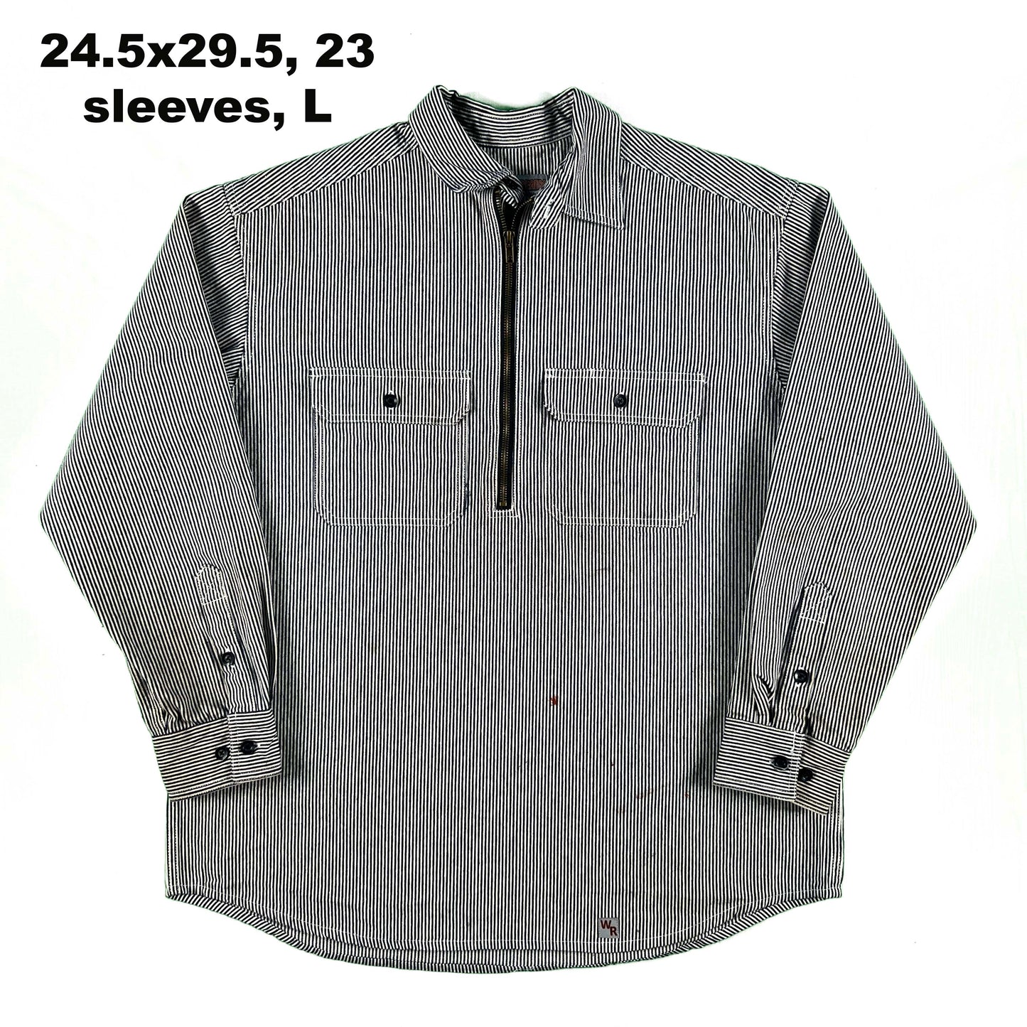 Vintage Hickory Stripe 1/2 Zip Work Shirts- SELECT SHIRT